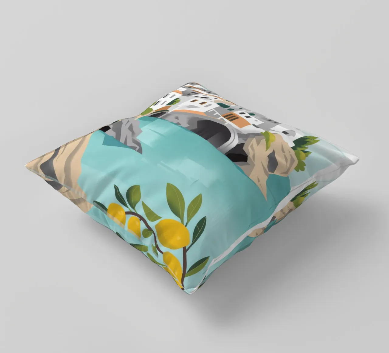 Coastal Charm decorative cushion by Artie Shifa