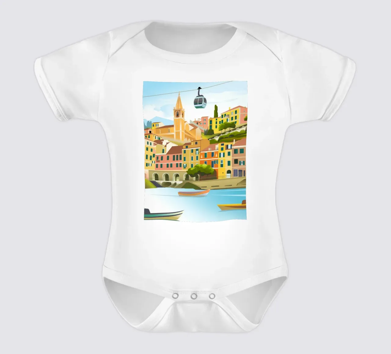 Porto colorato body neonato maniche corte da Artie Shifa
