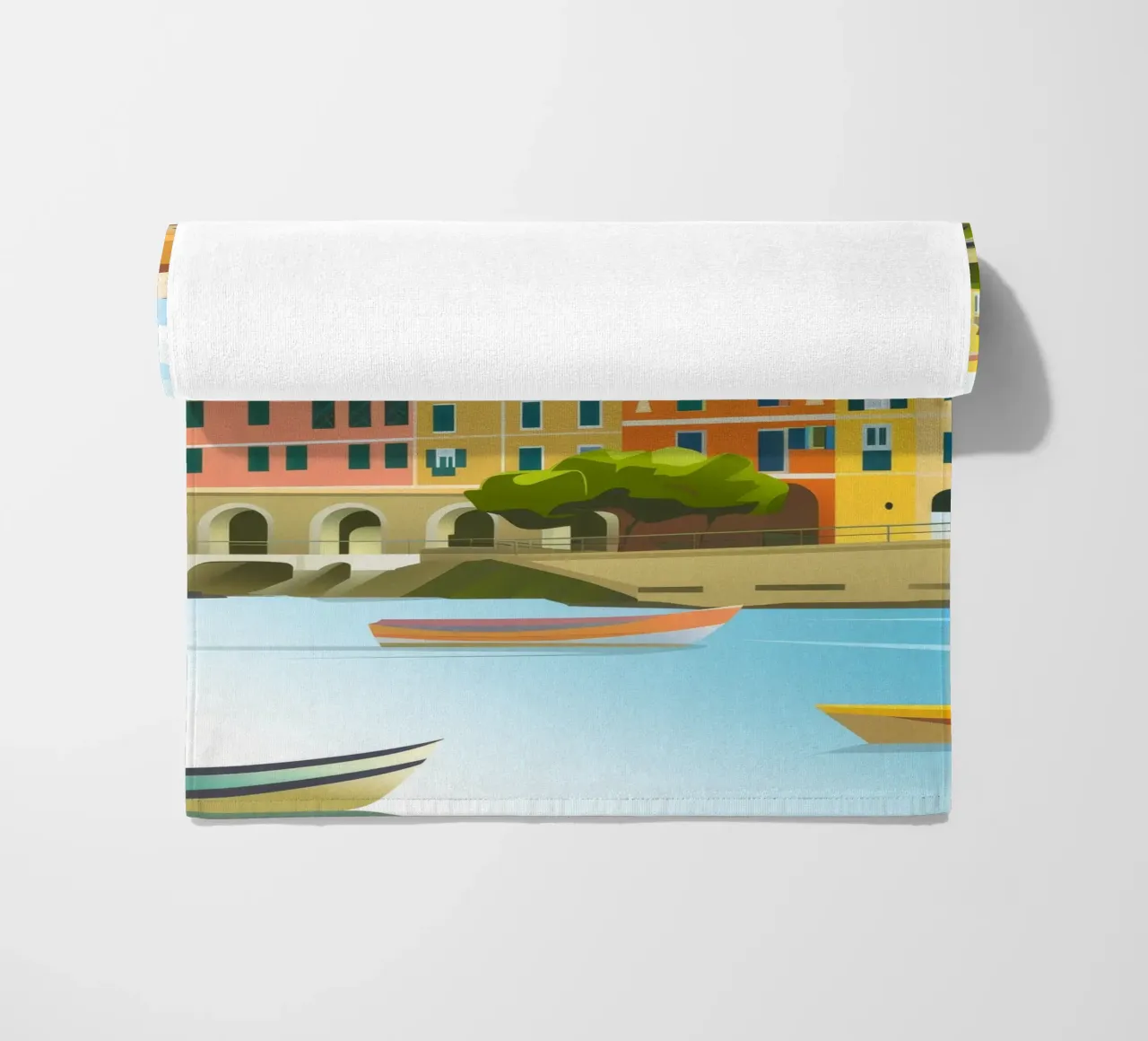 Porto colorato telo mare da Artie Shifa