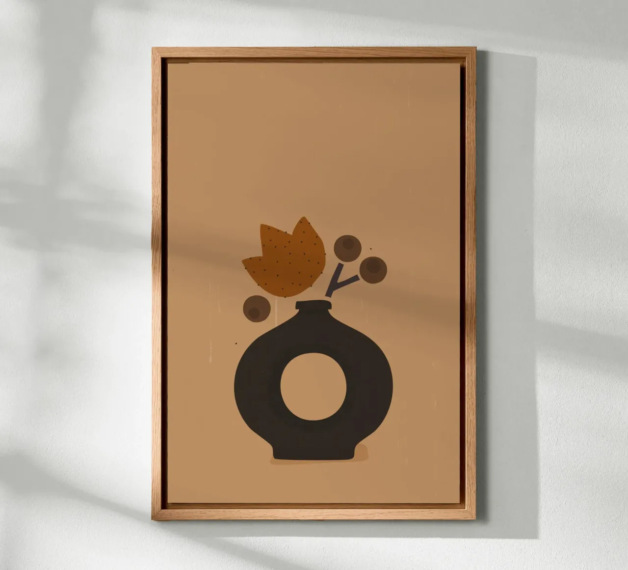 droogboeket vaas canvas met Baklijst van STUDIO 4H37