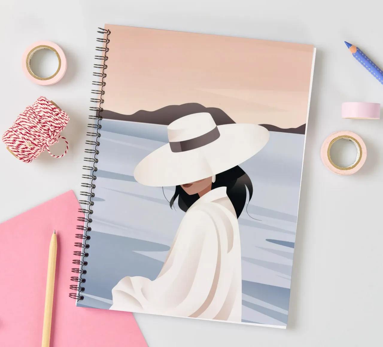 Contemplative Waters spiral notebook by Artie Shifa
