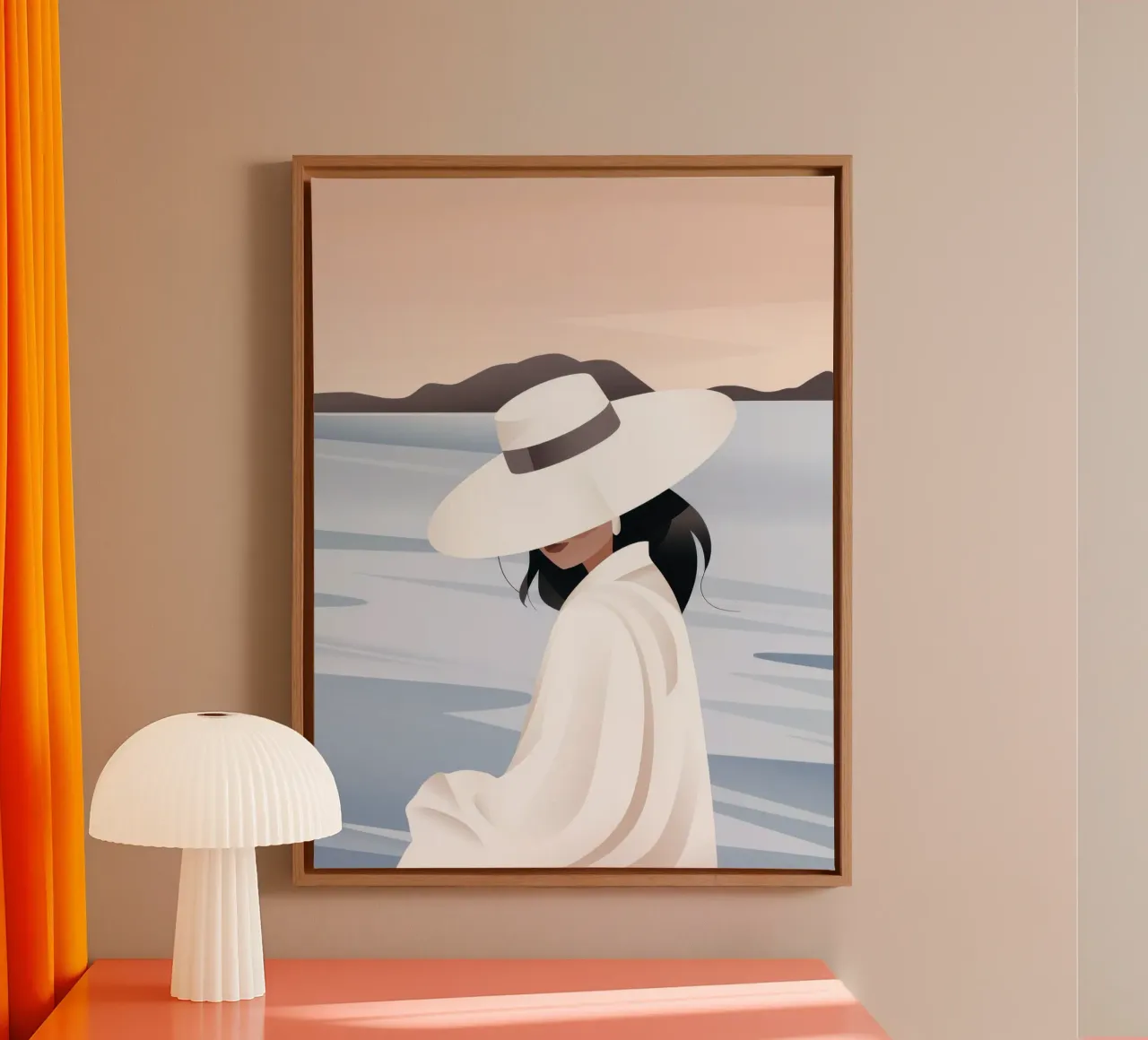 Acque contemplative tela con Cornice a cassetta da Artie Shifa