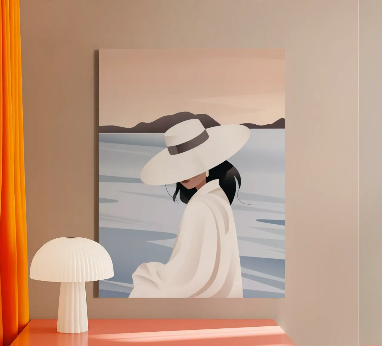 Acque contemplative tela con Cornice a cassetta da Artie Shifa