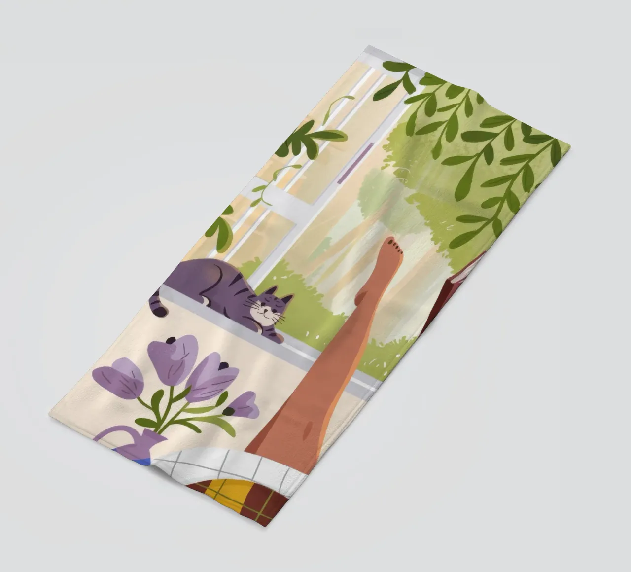 Cozy Corner beach towel by Artie Shifa