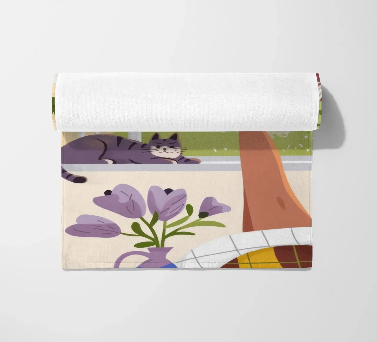 Cozy Corner beach towel by Artie Shifa