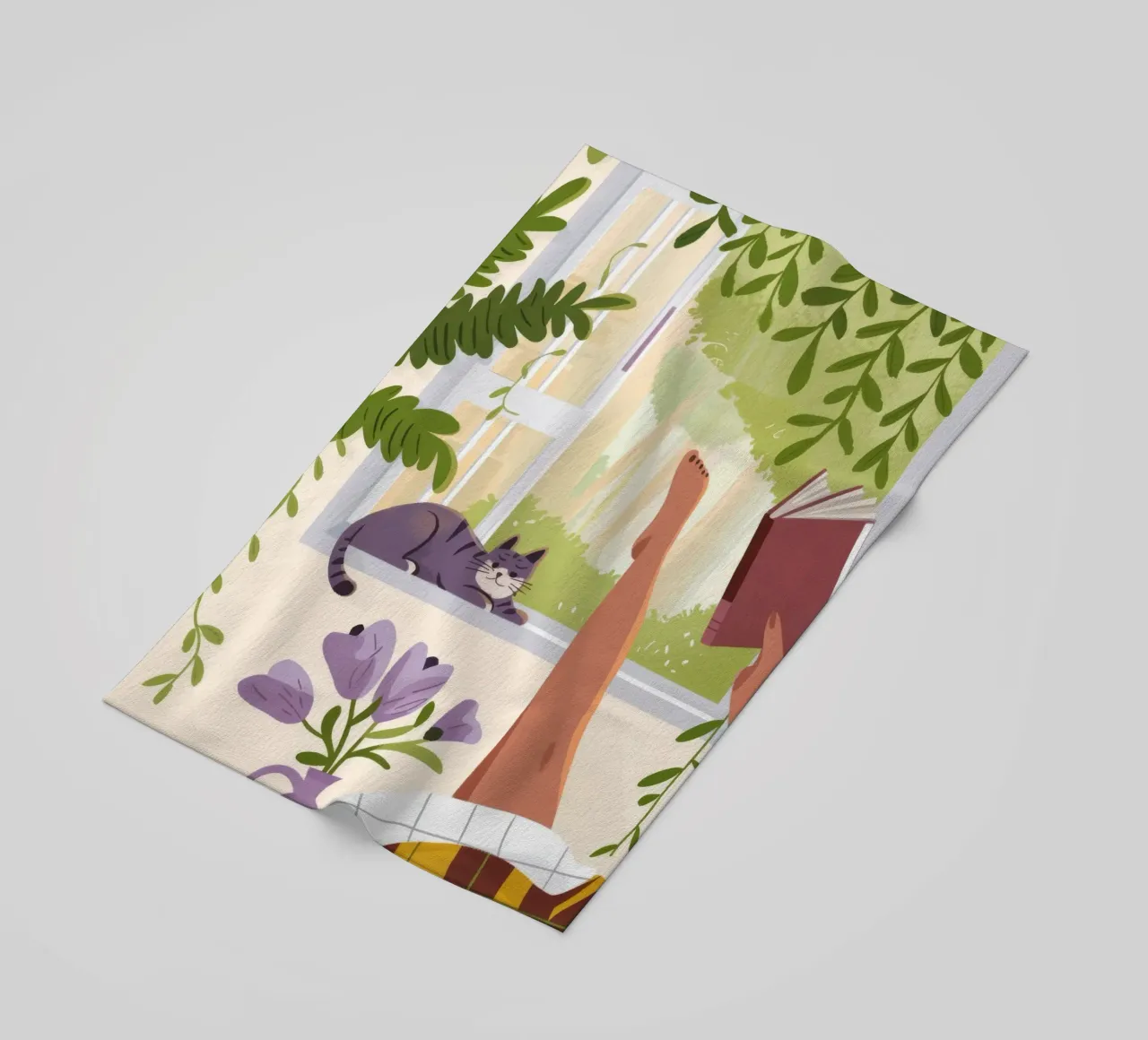 Cozy Corner beach towel by Artie Shifa