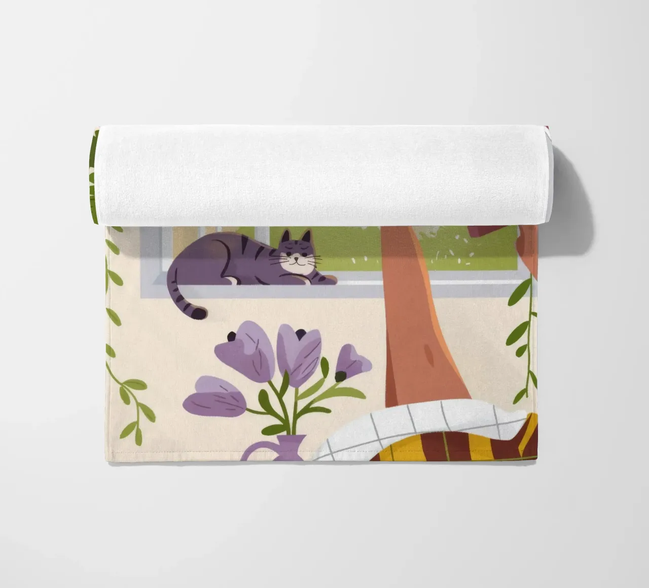 Cozy Corner beach towel by Artie Shifa