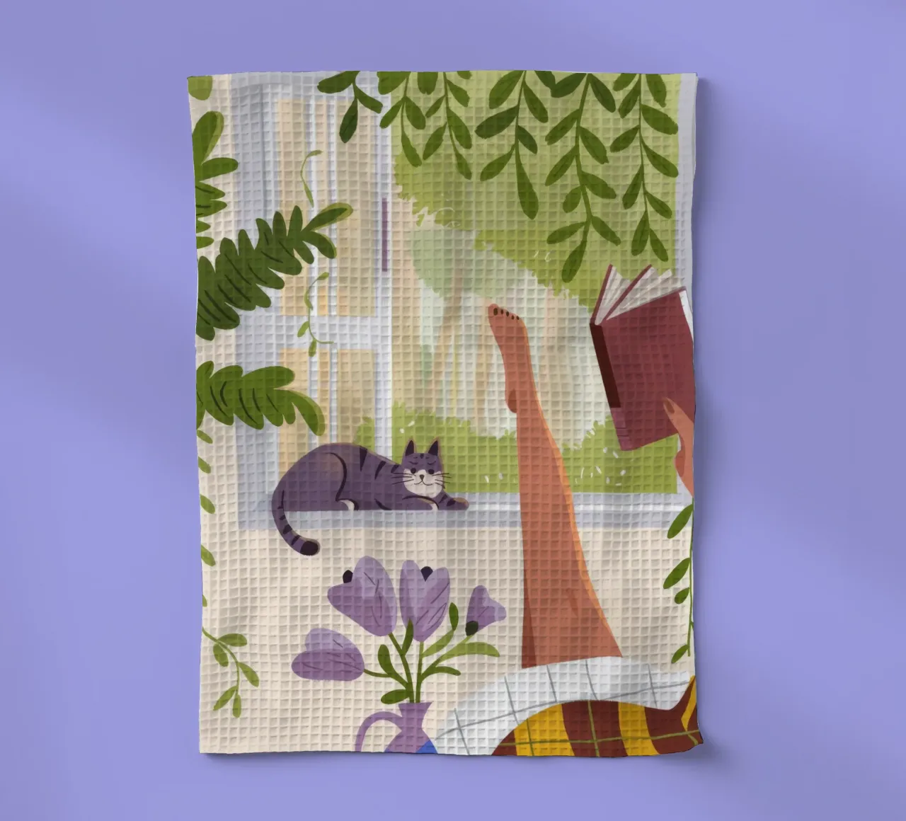 Cozy Corner tea towel by Artie Shifa