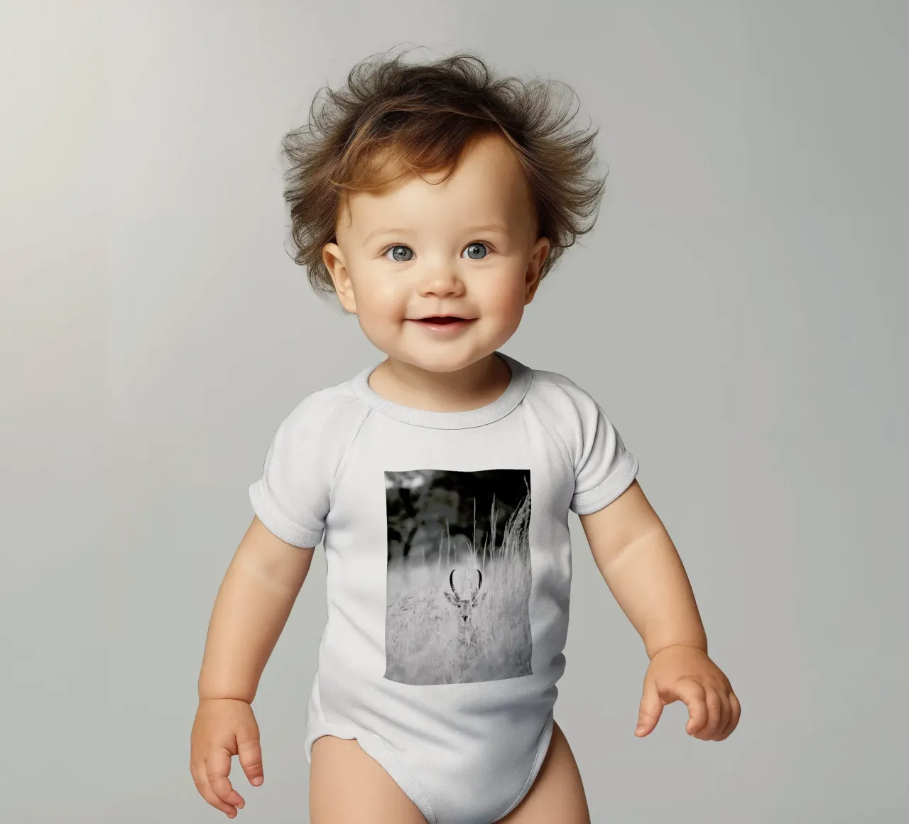 Gizell short-sleeve baby romper by Shot By Clint