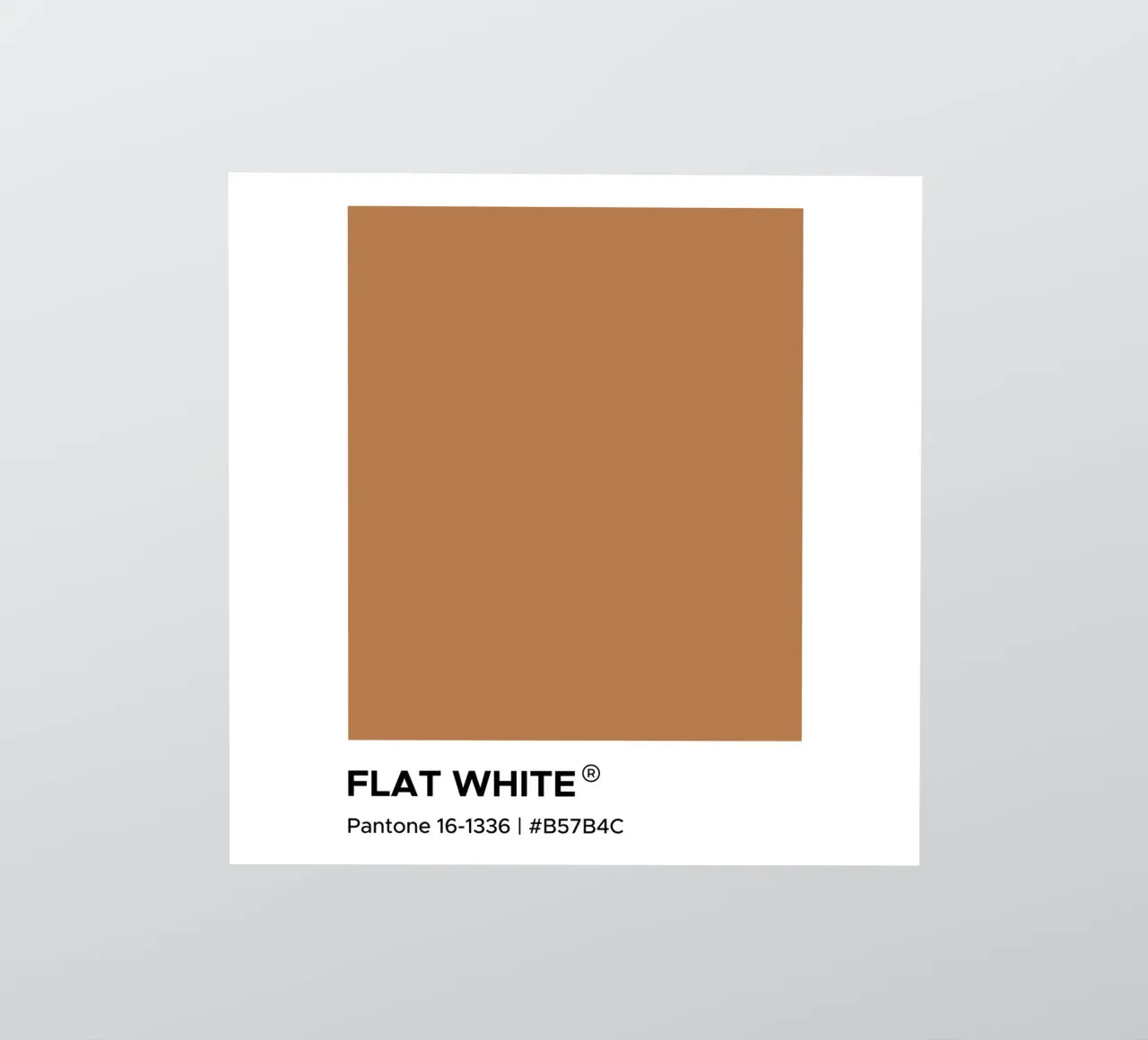 Flat White Coffee Pantone sticker by Paigaam Studio