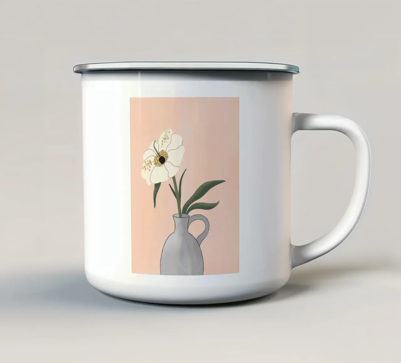 Fiore elegante tazza in smalto da Artie Shifa