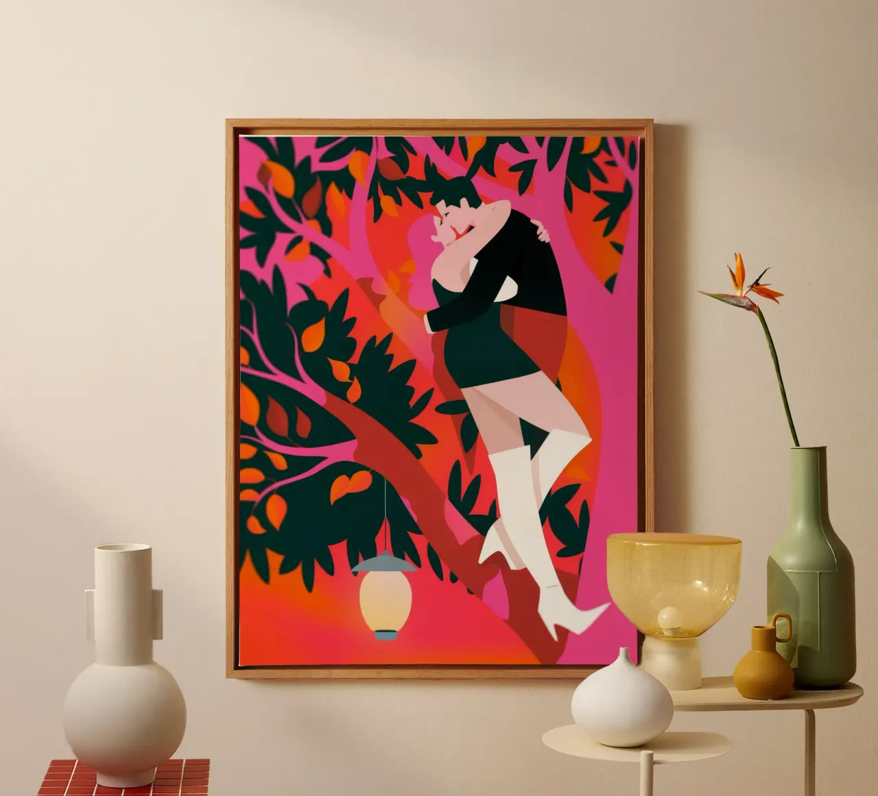 Enchanted Climb canvas with Floater frame by Artie Shifa