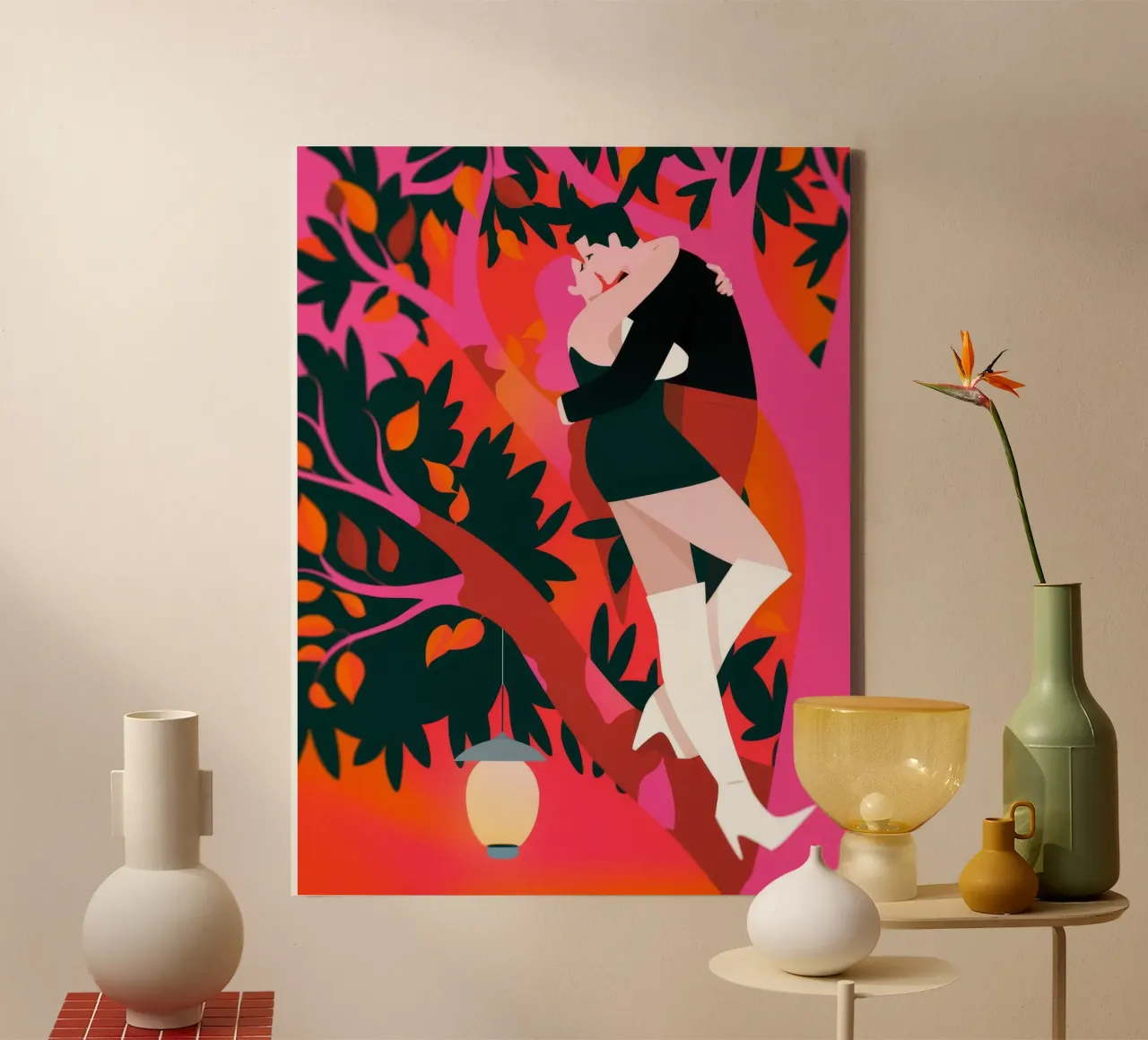 Enchanted Climb canvas with Floater frame by Artie Shifa