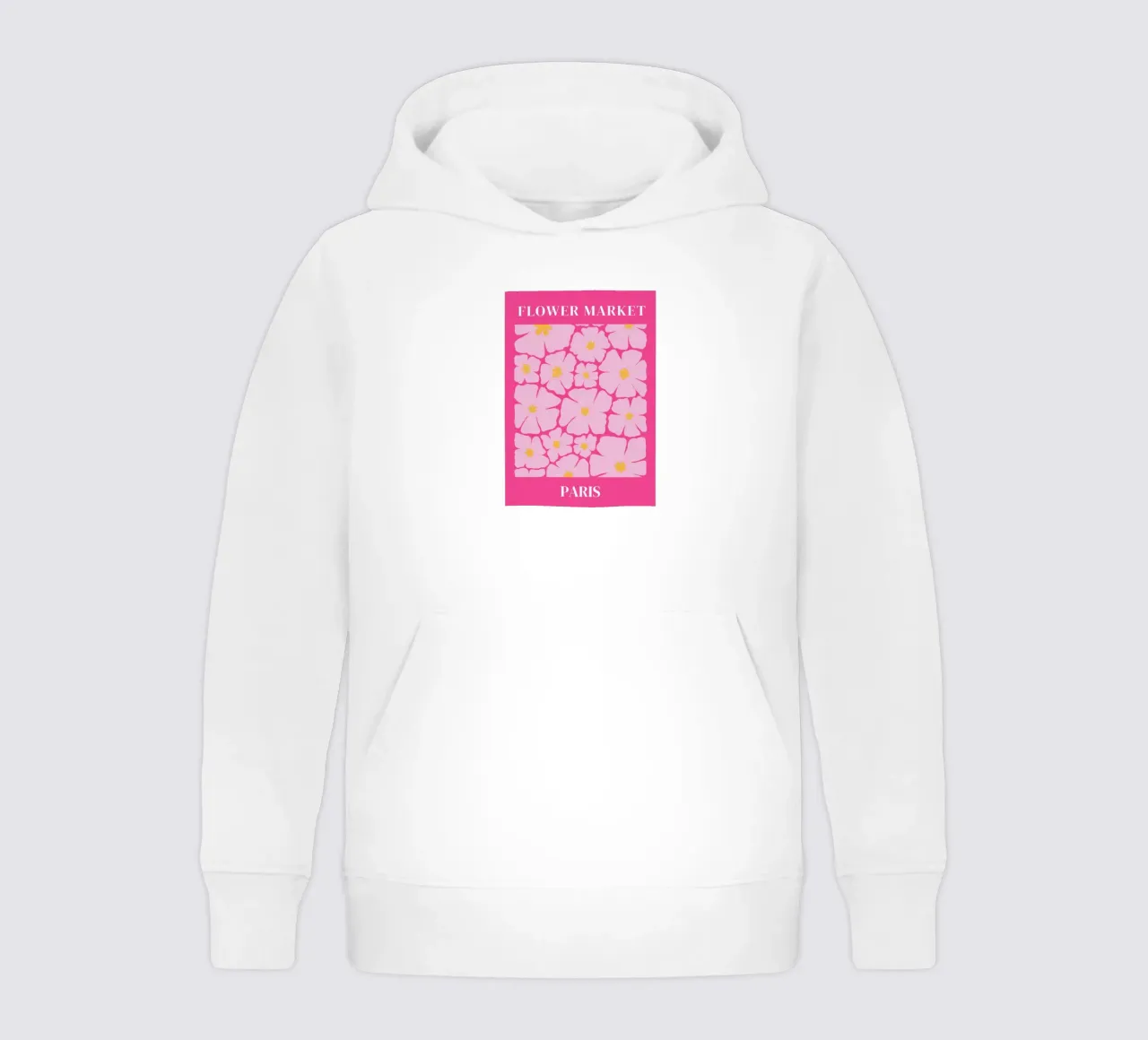 Bloemenmarkt, Parijs, bloemsierkunst, abstracte bloem kinder hoodie van pdigitalprints