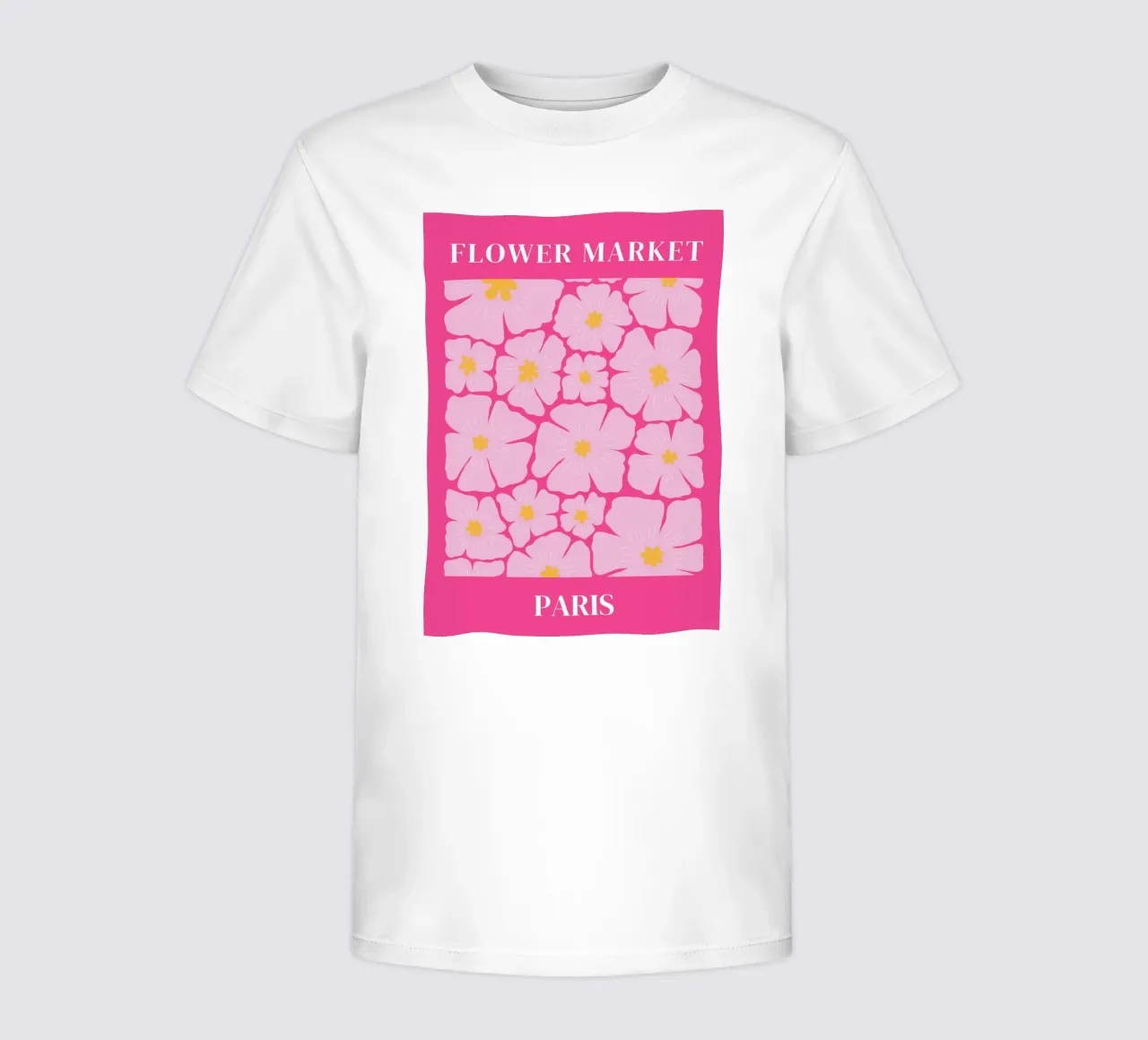 Flower Market, Paris, floral art, abstract flower kids t-shirt by pdigitalprints