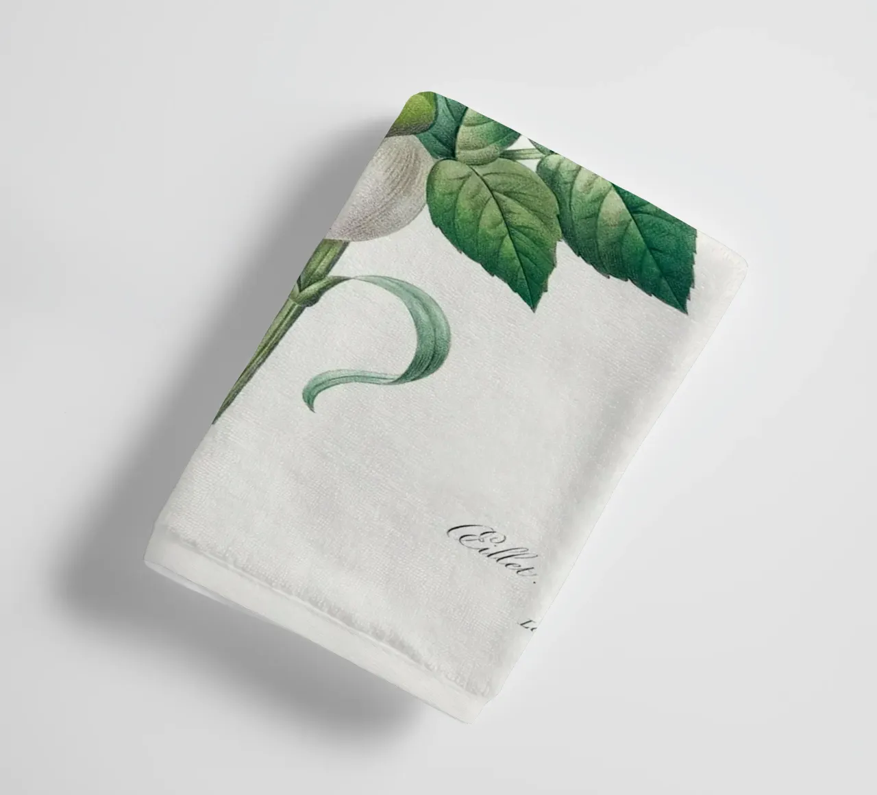 "Hellebore and Oeillet" by Pierre-Joseph Redouté towel by Vintage Botanical Prints