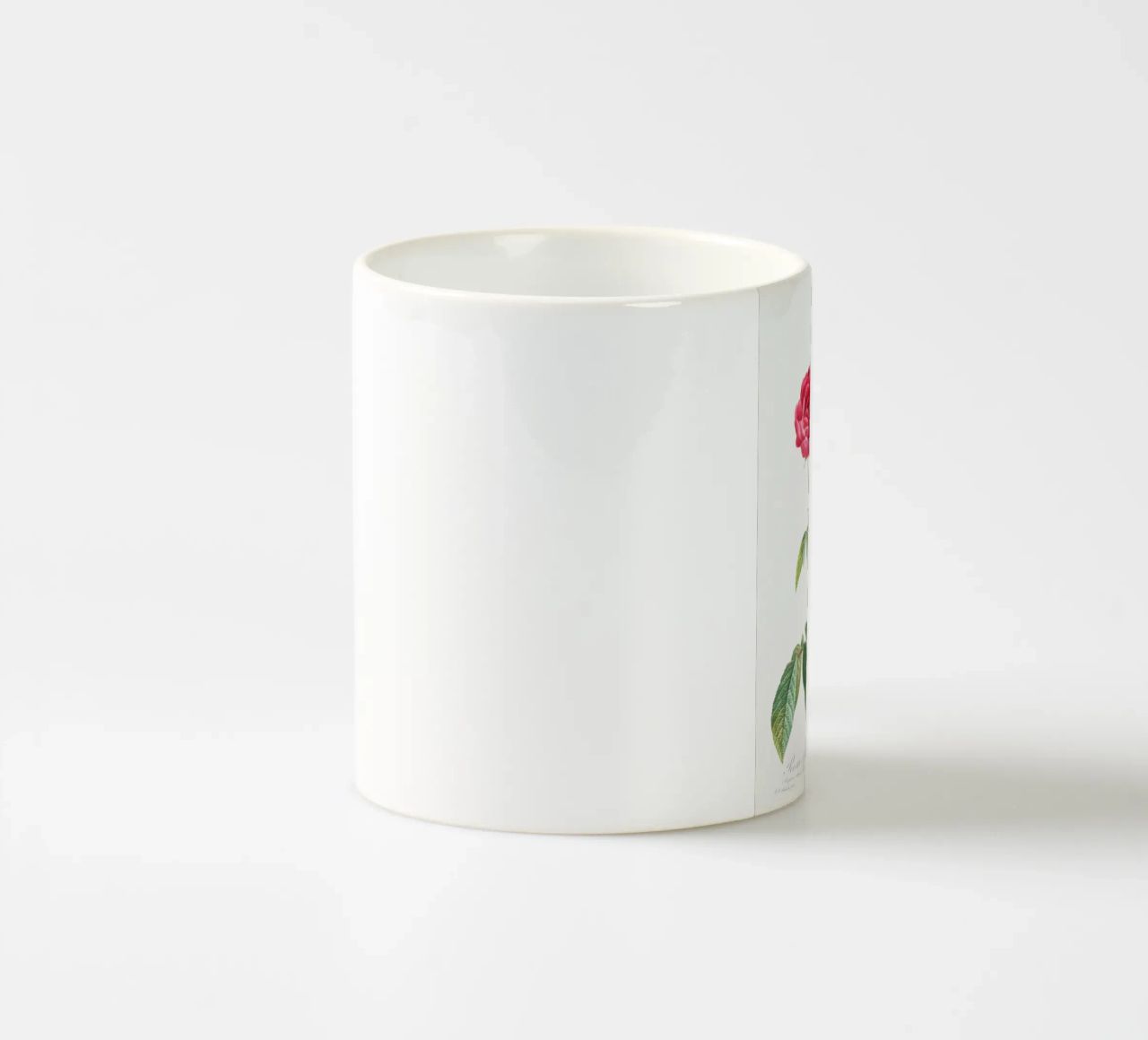 Rosa francese viola di Pierre-Joseph Redouté tazza in ceramica da Vintage Botanical Prints