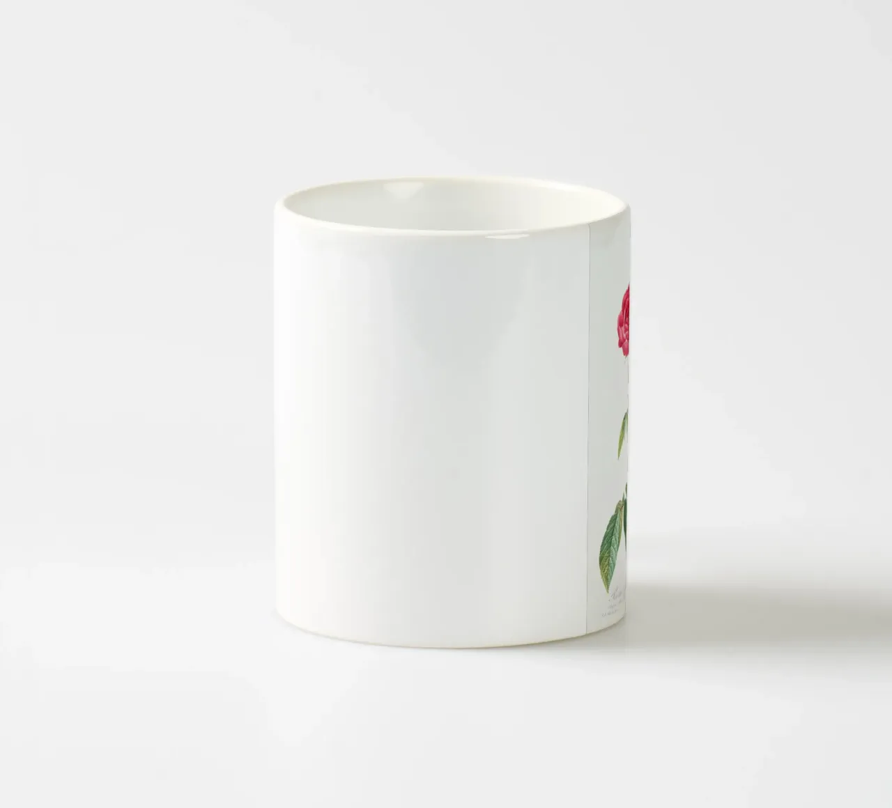 Violette französische Rose von Pierre-Joseph Redouté Keramik Tasse von Vintage Botanical Prints
