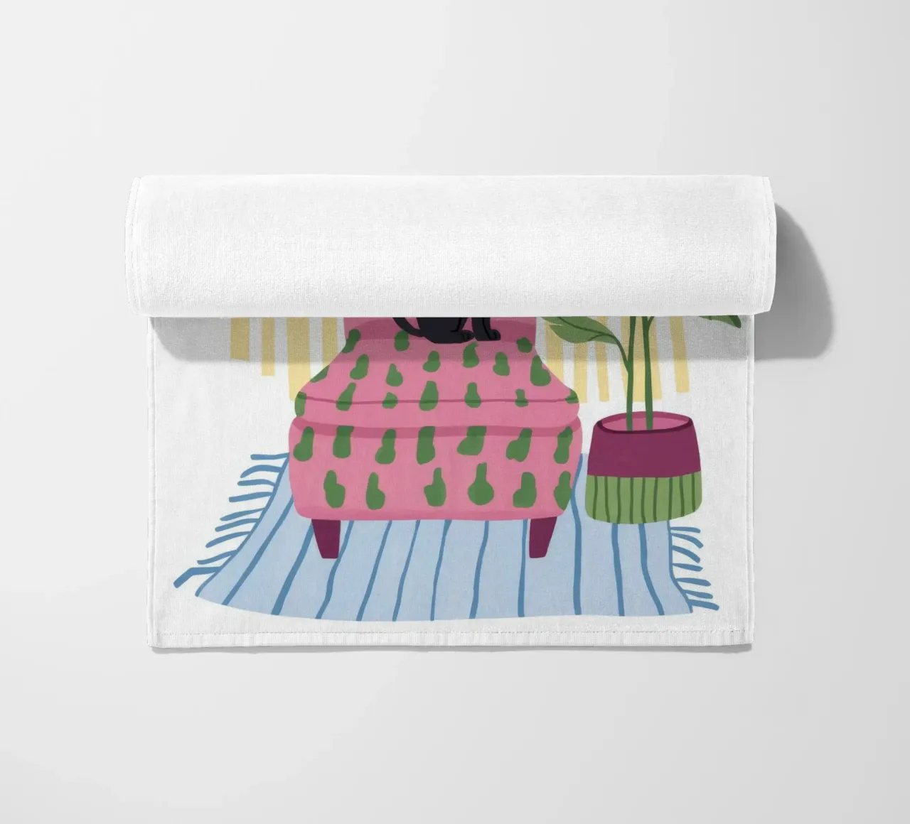 Trono felino telo mare da Artie Shifa
