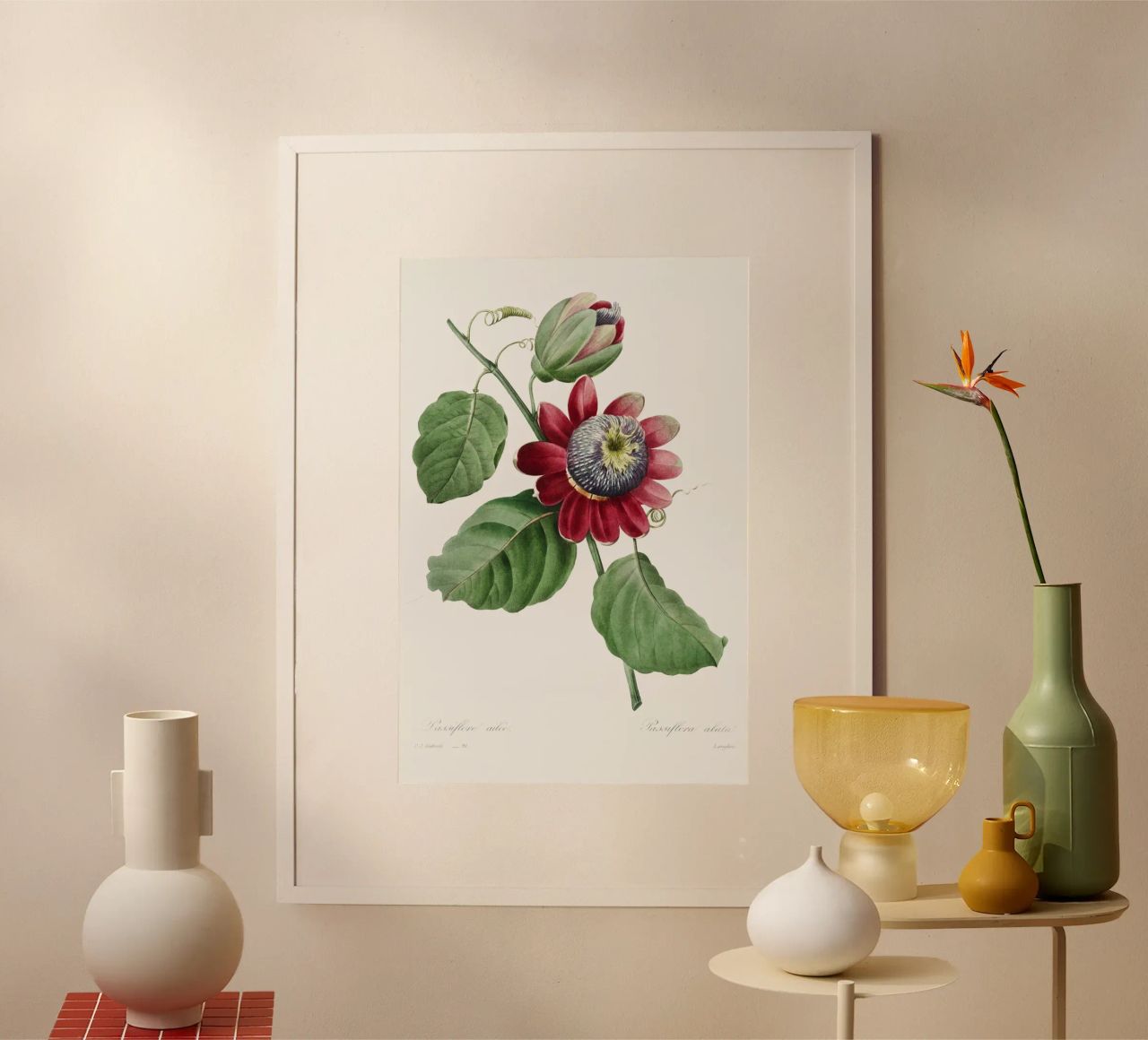 Passiflore Ailee (1827) de Pierre-Joseph Redouté poster de Vintage Botanical Prints