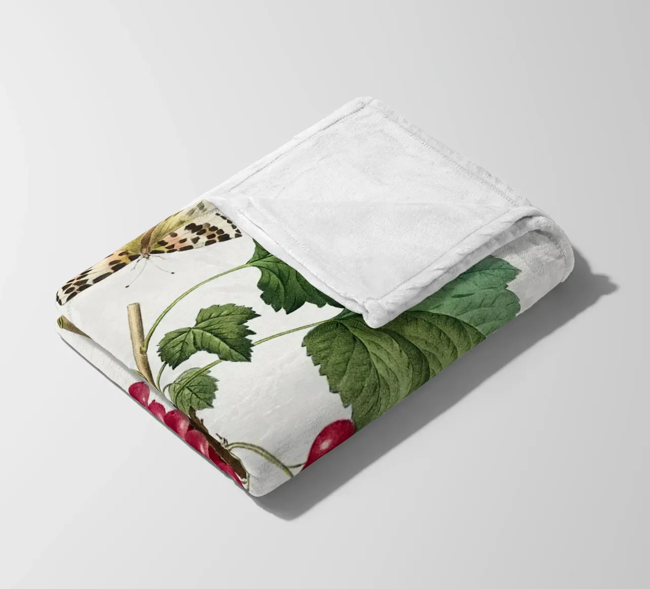 "Ribes rosso" (1827) di Pierre-Joseph Redouté coperta in pile da Vintage Botanical Prints