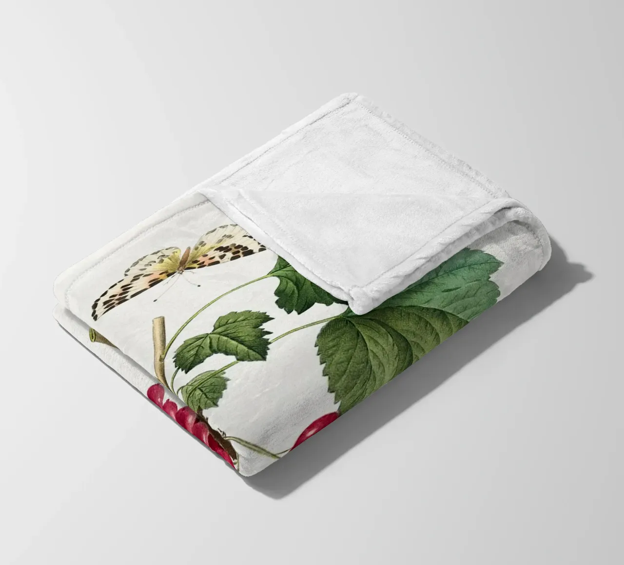 "Ribes rosso" (1827) di Pierre-Joseph Redouté coperta in pile da Vintage Botanical Prints