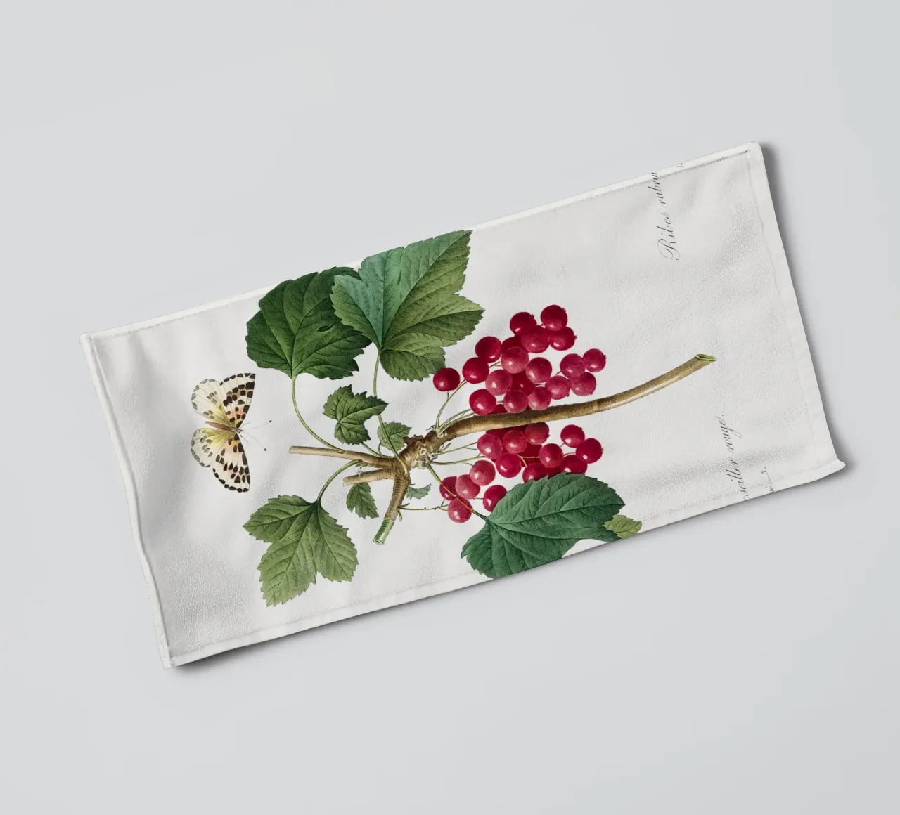 "Red Currant" (1827) by Pierre-Joseph Redouté towel by Vintage Botanical Prints