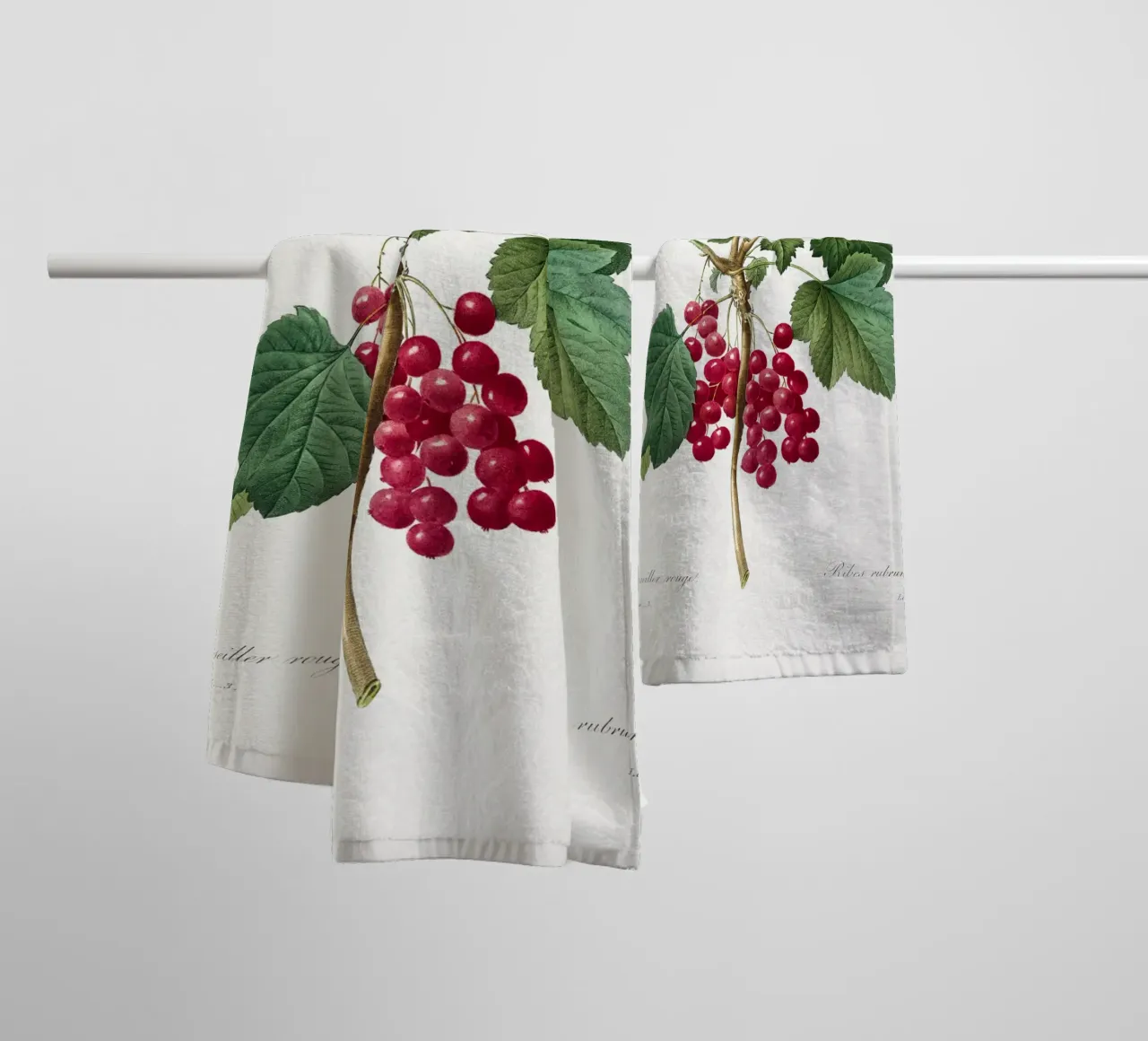 "Red Currant" (1827) by Pierre-Joseph Redouté towel by Vintage Botanical Prints