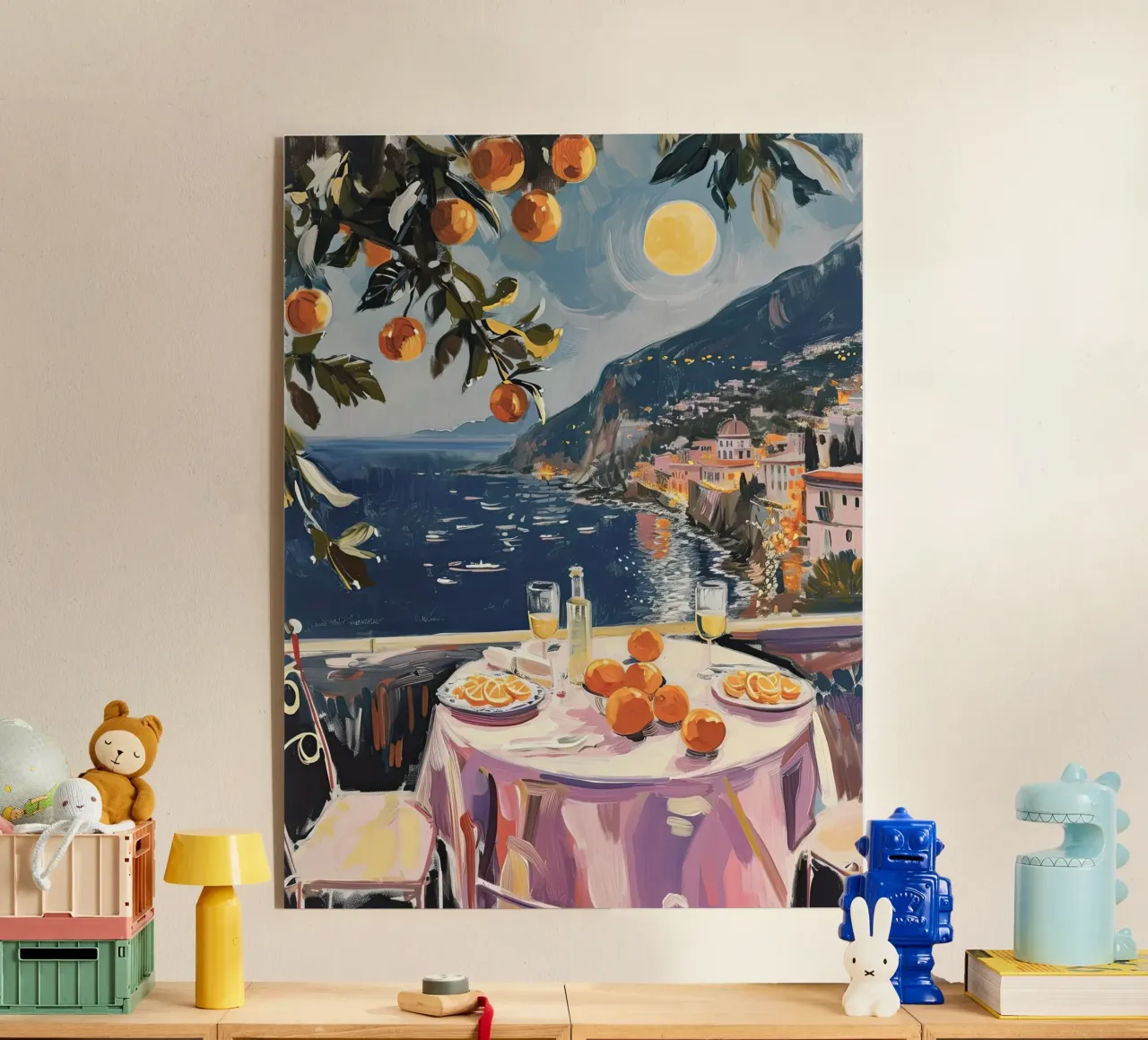 Sicily Italy, Watercolour, Mediterranean Painting acrylic glass by Peaches Art Prints
