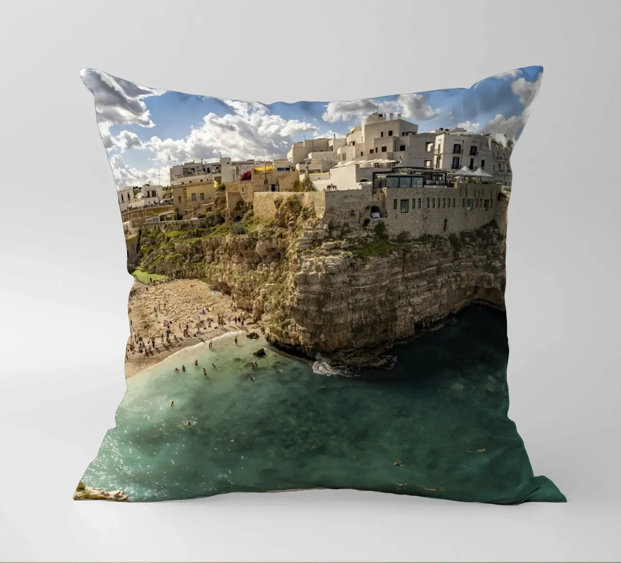 Polignano in Apulien cuscino da Reisefotografie - Bilder aus aller Welt