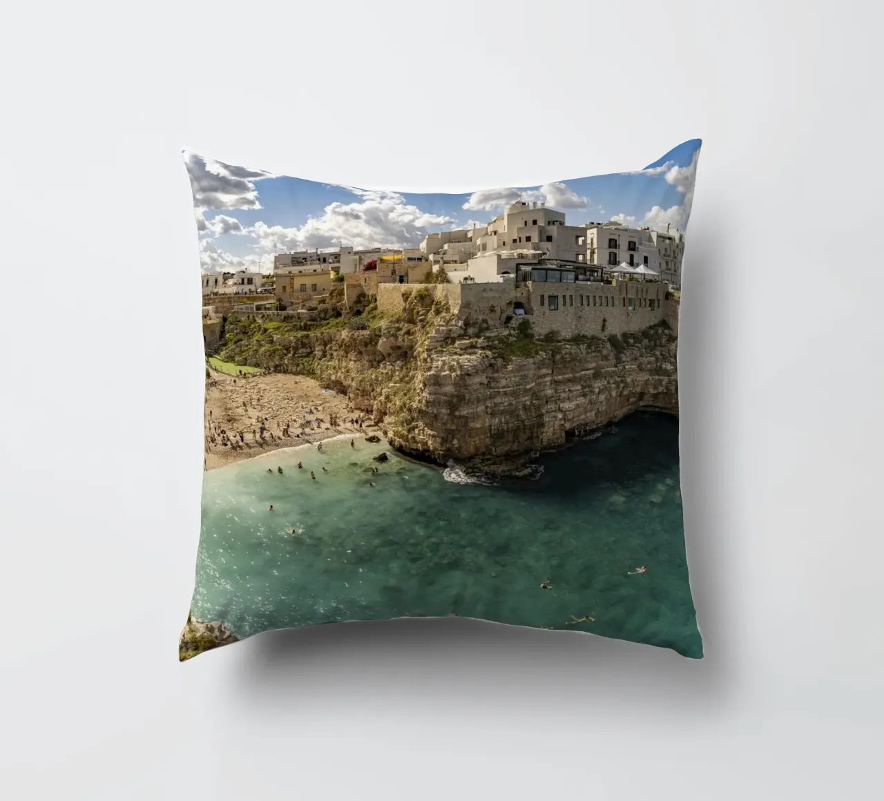 Polignano in Apulien cuscino da Reisefotografie - Bilder aus aller Welt