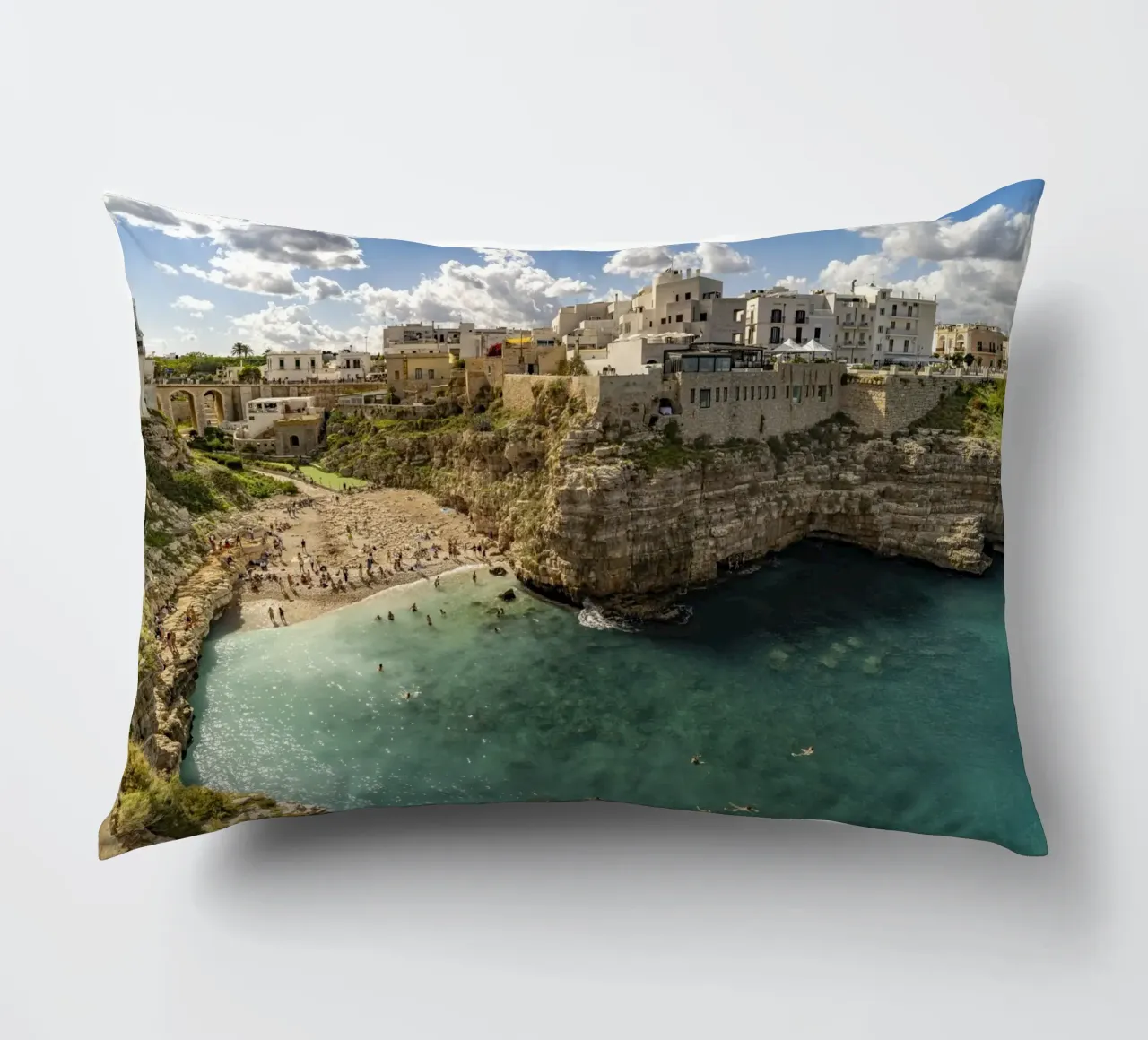 Polignano in Apulien cuscino da Reisefotografie - Bilder aus aller Welt