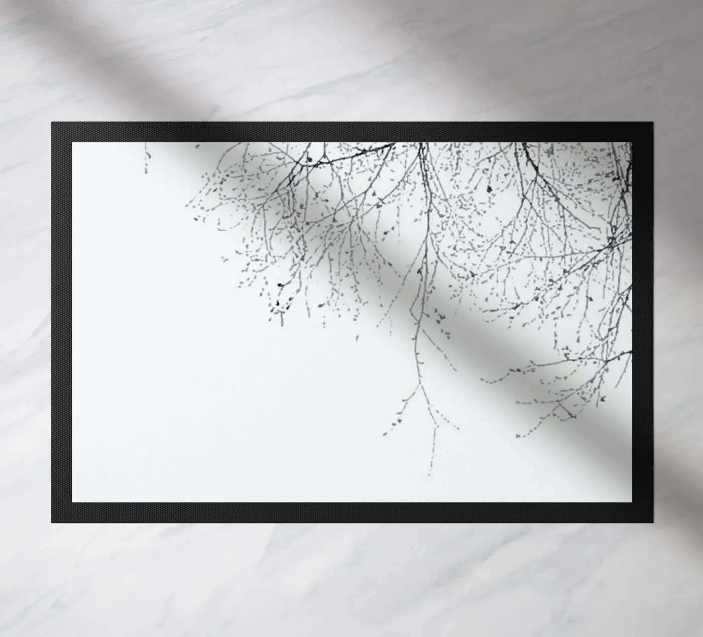 Black Branches doormat by Monika Strigel