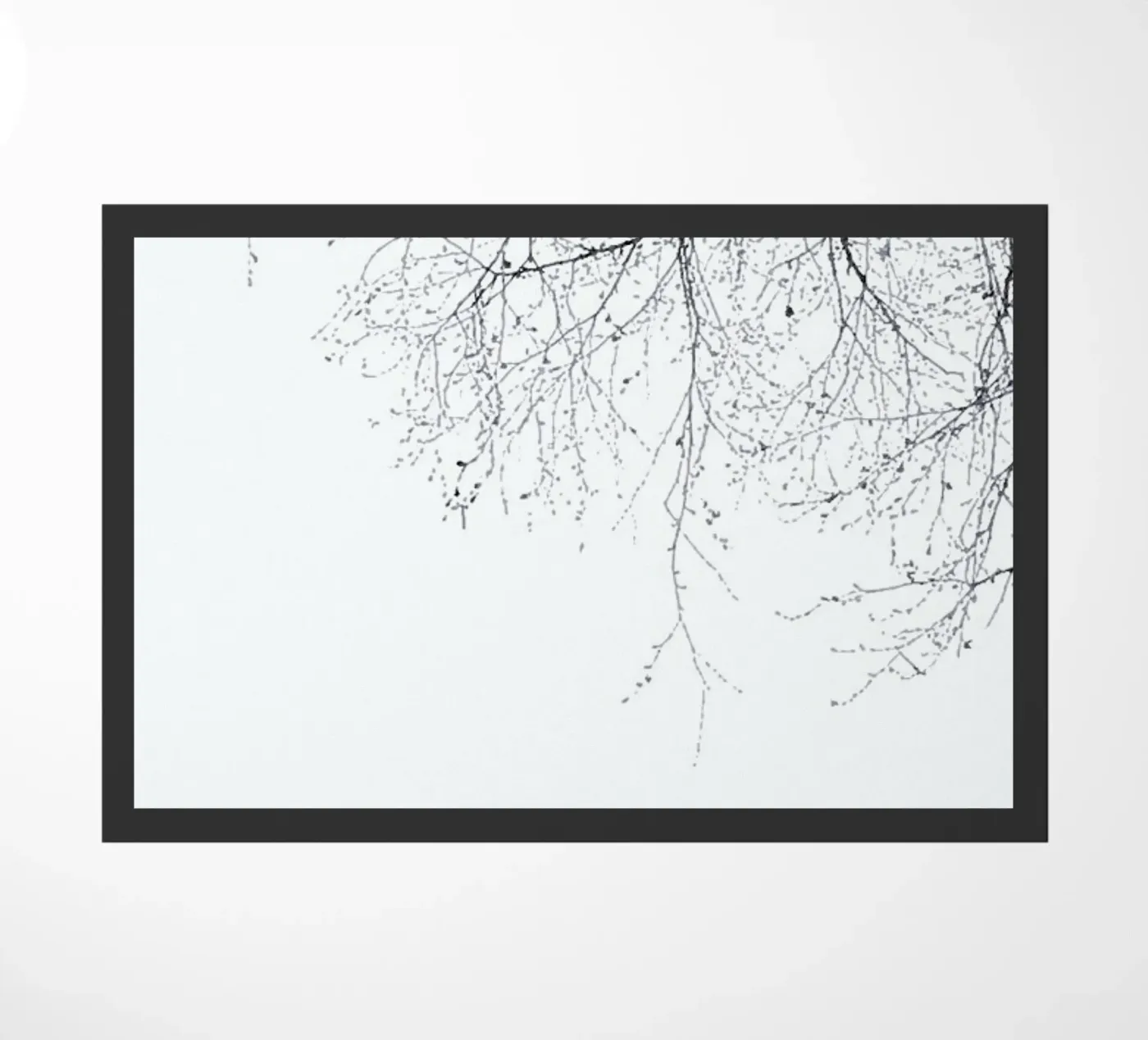 Black Branches doormat by Monika Strigel