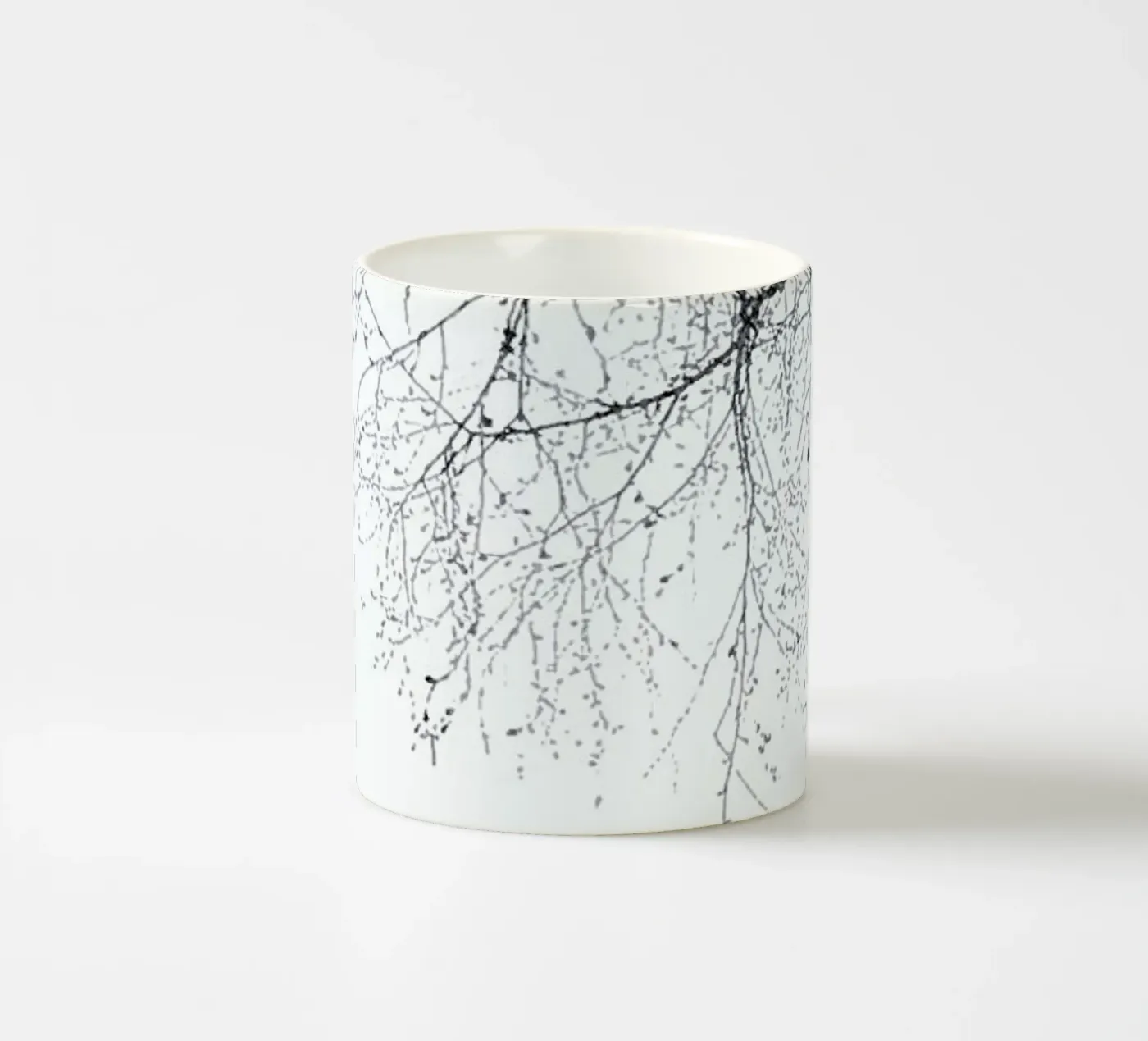Black Branches ceramic mug by Monika Strigel