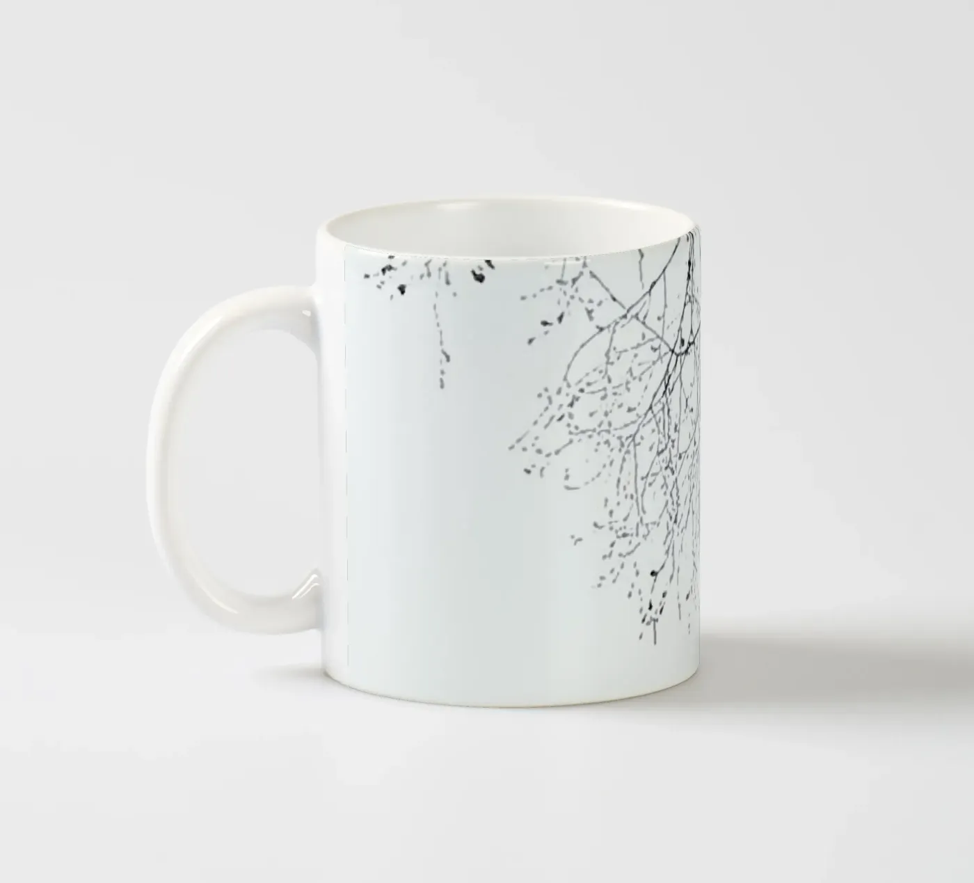 Black Branches ceramic mug by Monika Strigel