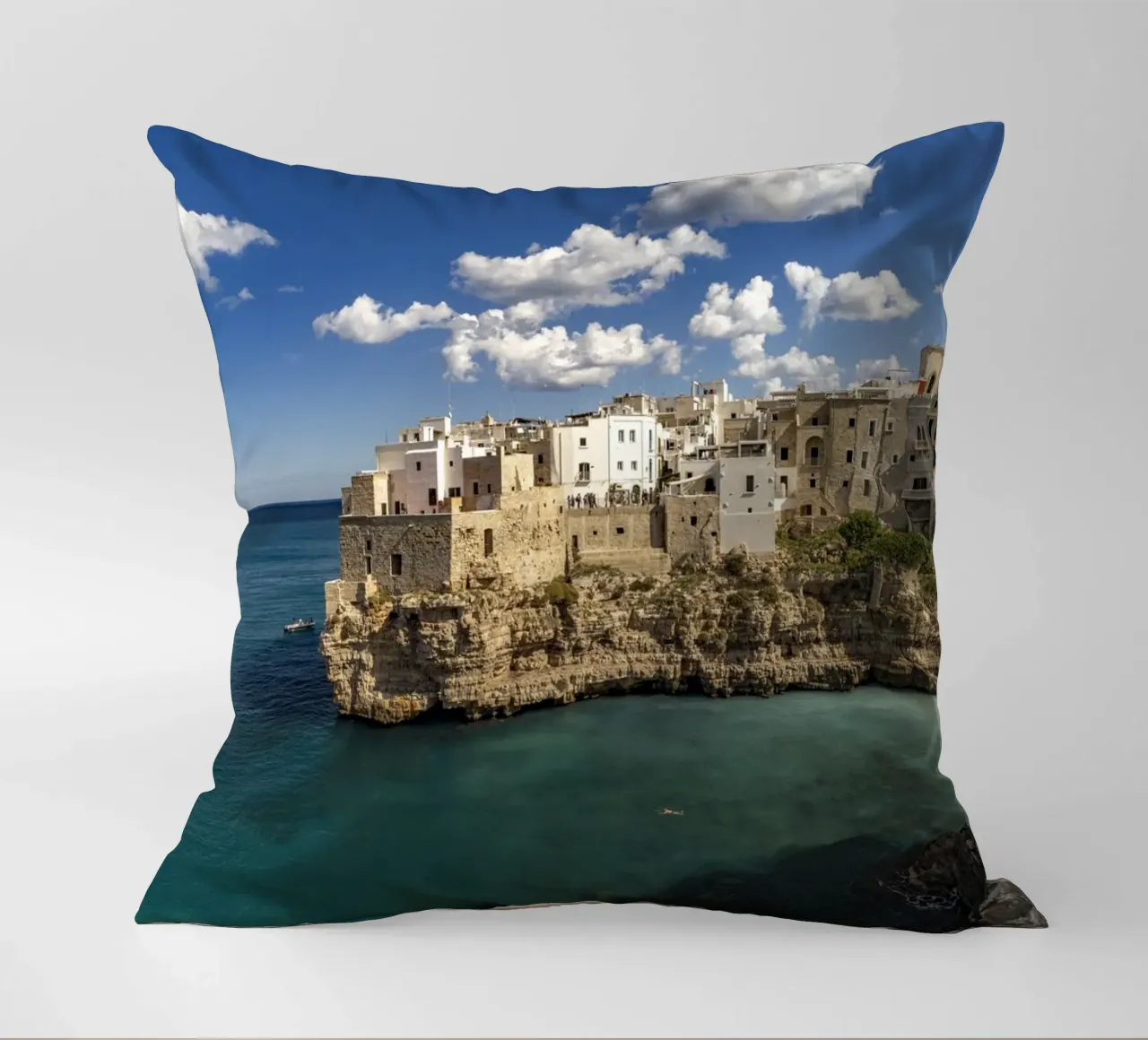 Polignano in Apulien cuscino da Reisefotografie - Bilder aus aller Welt
