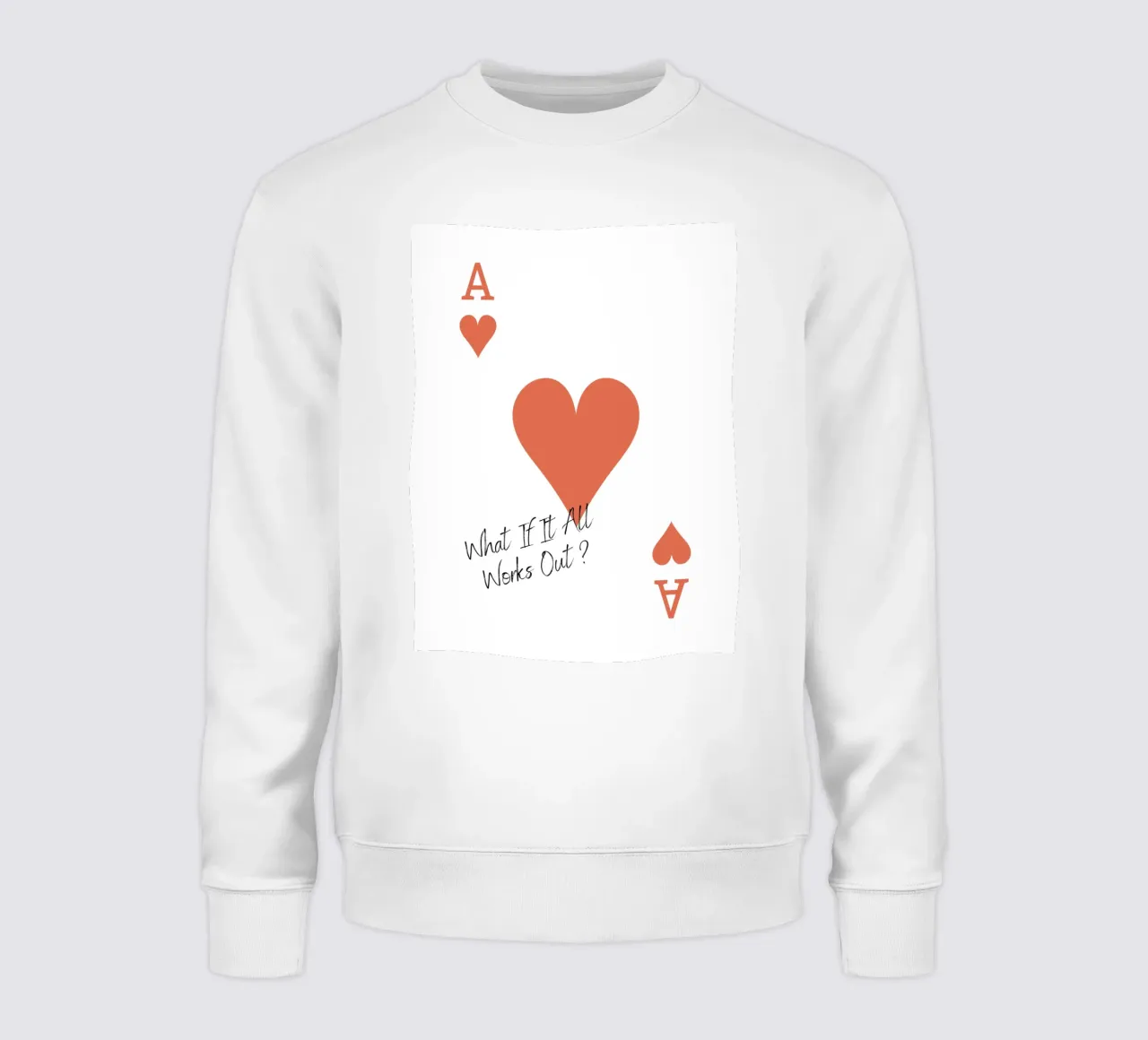 Playing Cards, Heart As, What If It All Works Out - Quote felpa da Peaches Art Prints