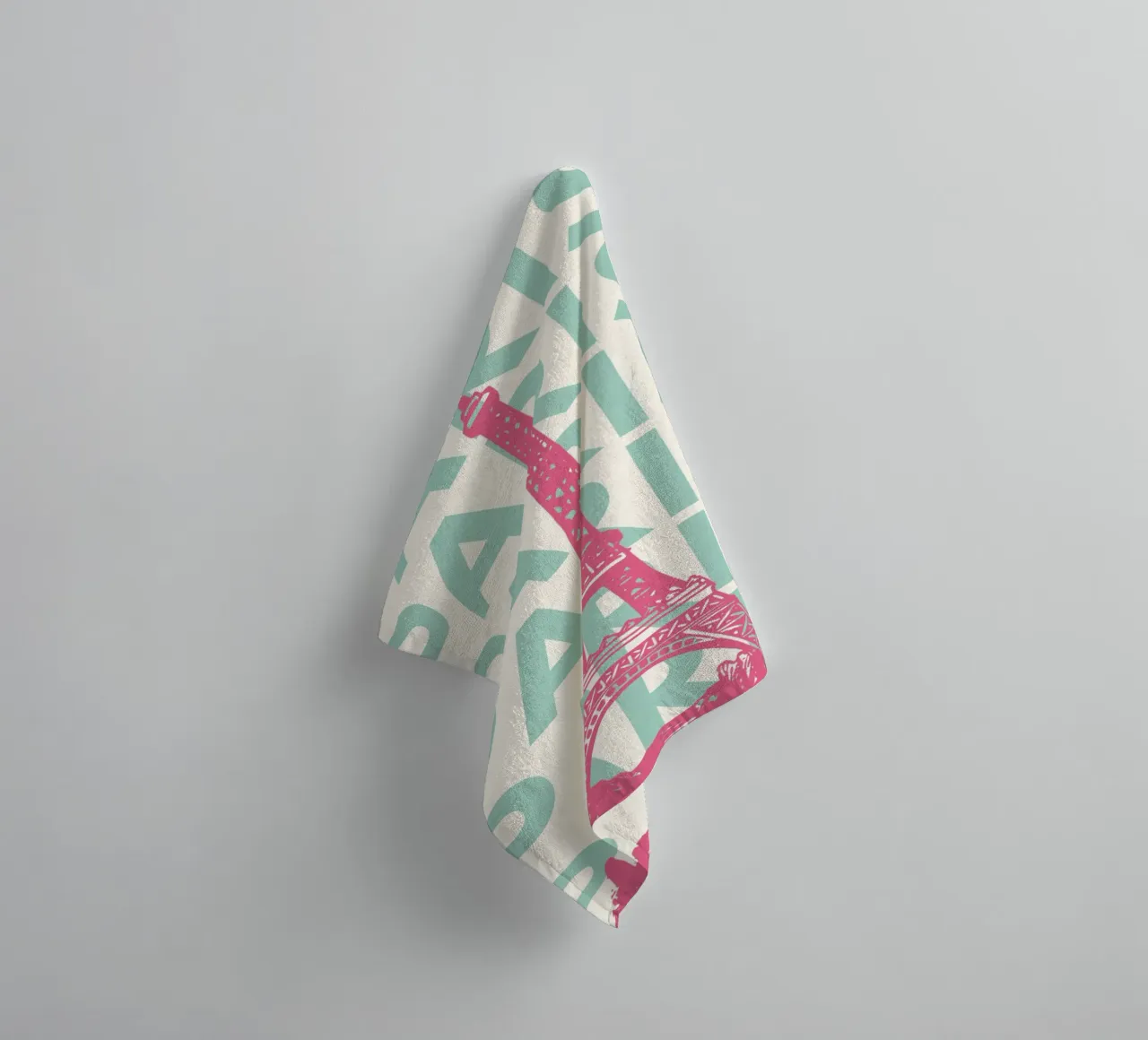 Paris Travel Art,Preppy Pink Art serviette de bain de pdigitalprints