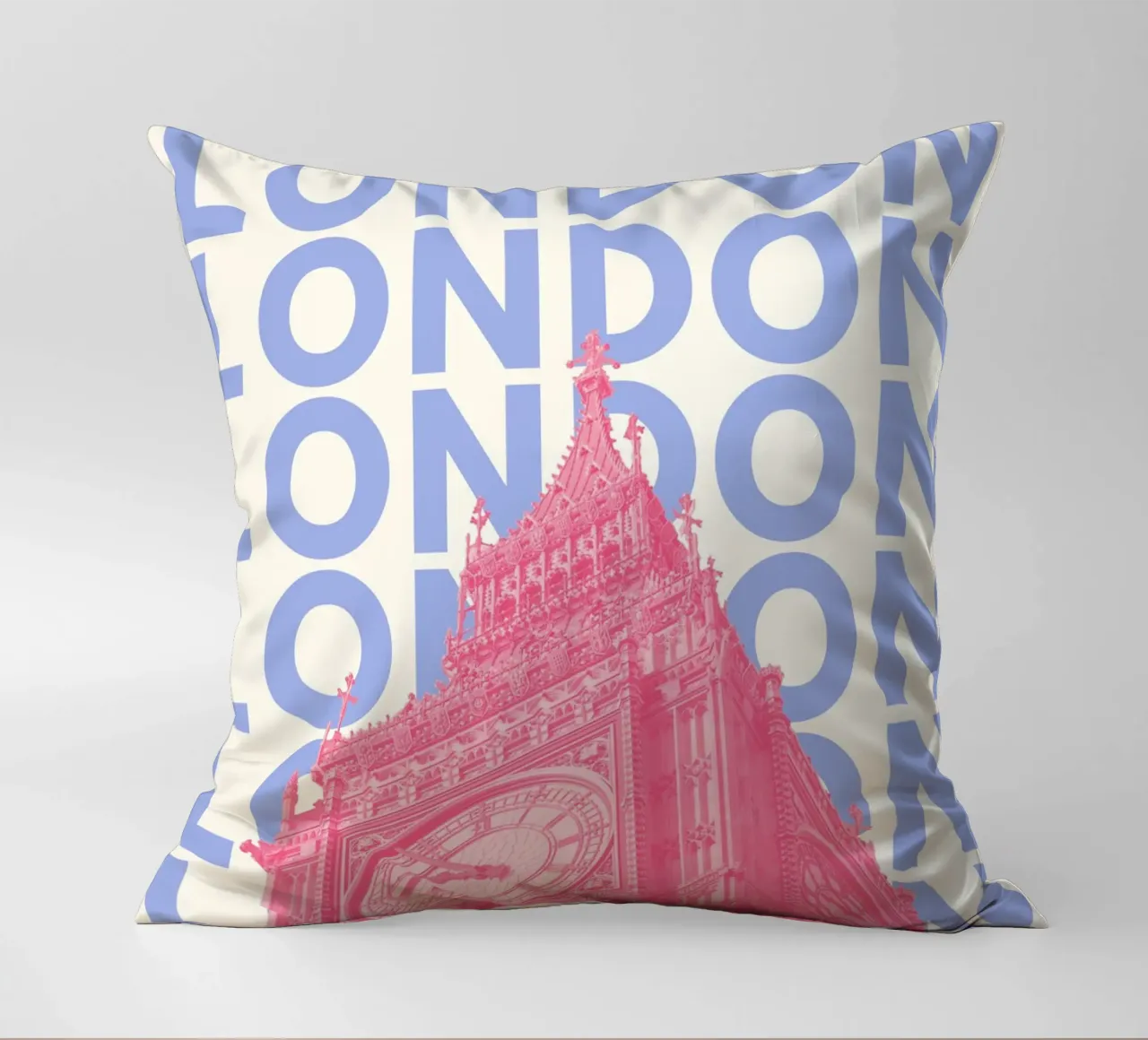 Big Ben di Londra, arte di viaggio, colori della dopamina cuscino da pdigitalprints