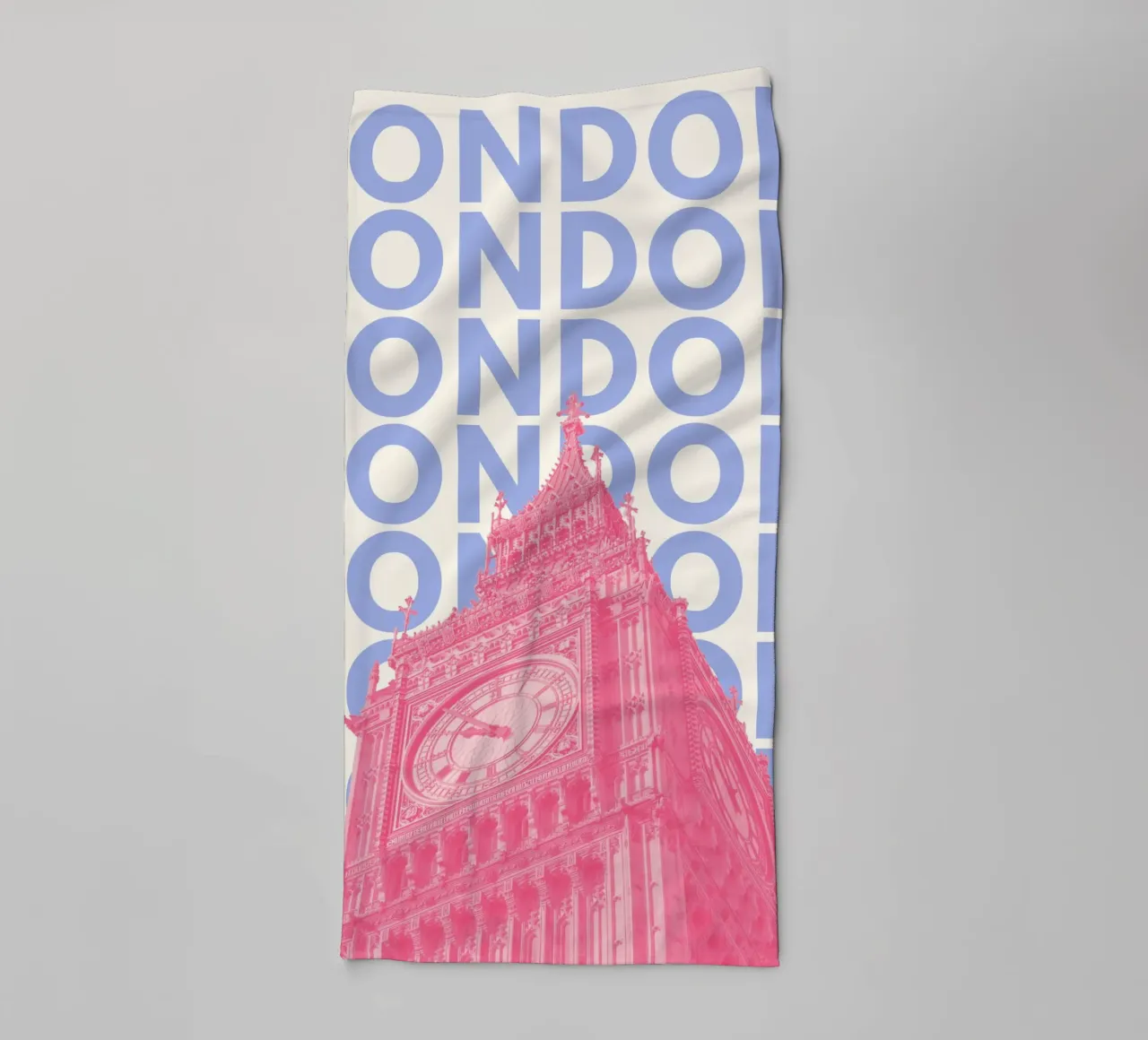 Big Ben di Londra, arte di viaggio, colori della dopamina asciugamano da bagno da pdigitalprints