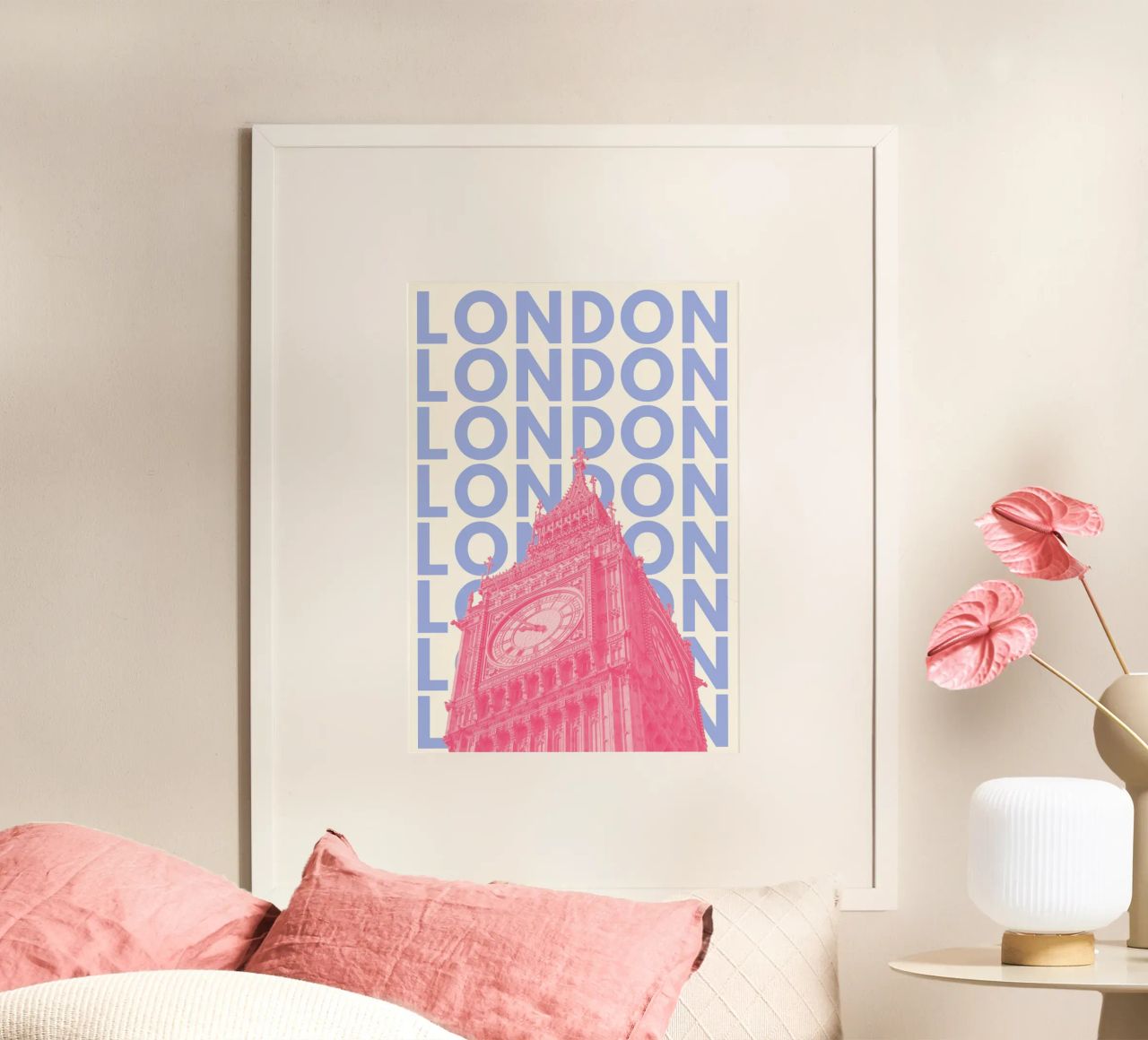 London Big Ben, Reisekunst, Dopaminfarben Poster von pdigitalprints