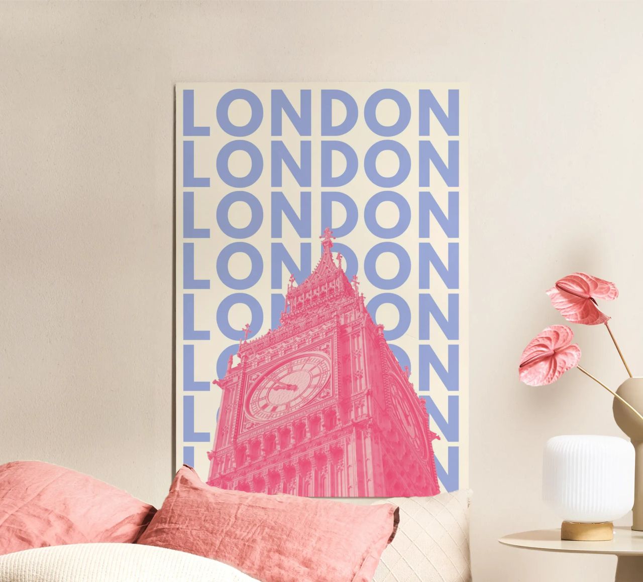 London Big Ben, Reisekunst, Dopaminfarben Poster von pdigitalprints