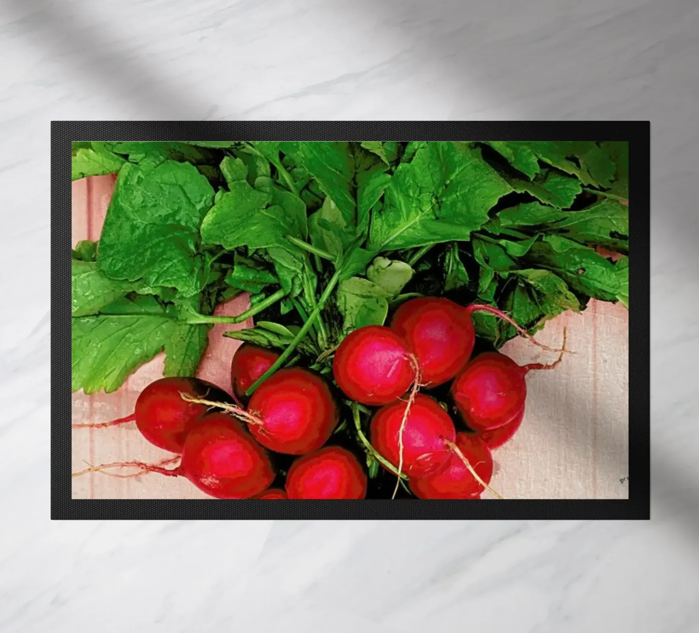Radishes doormat by Keri Bevan