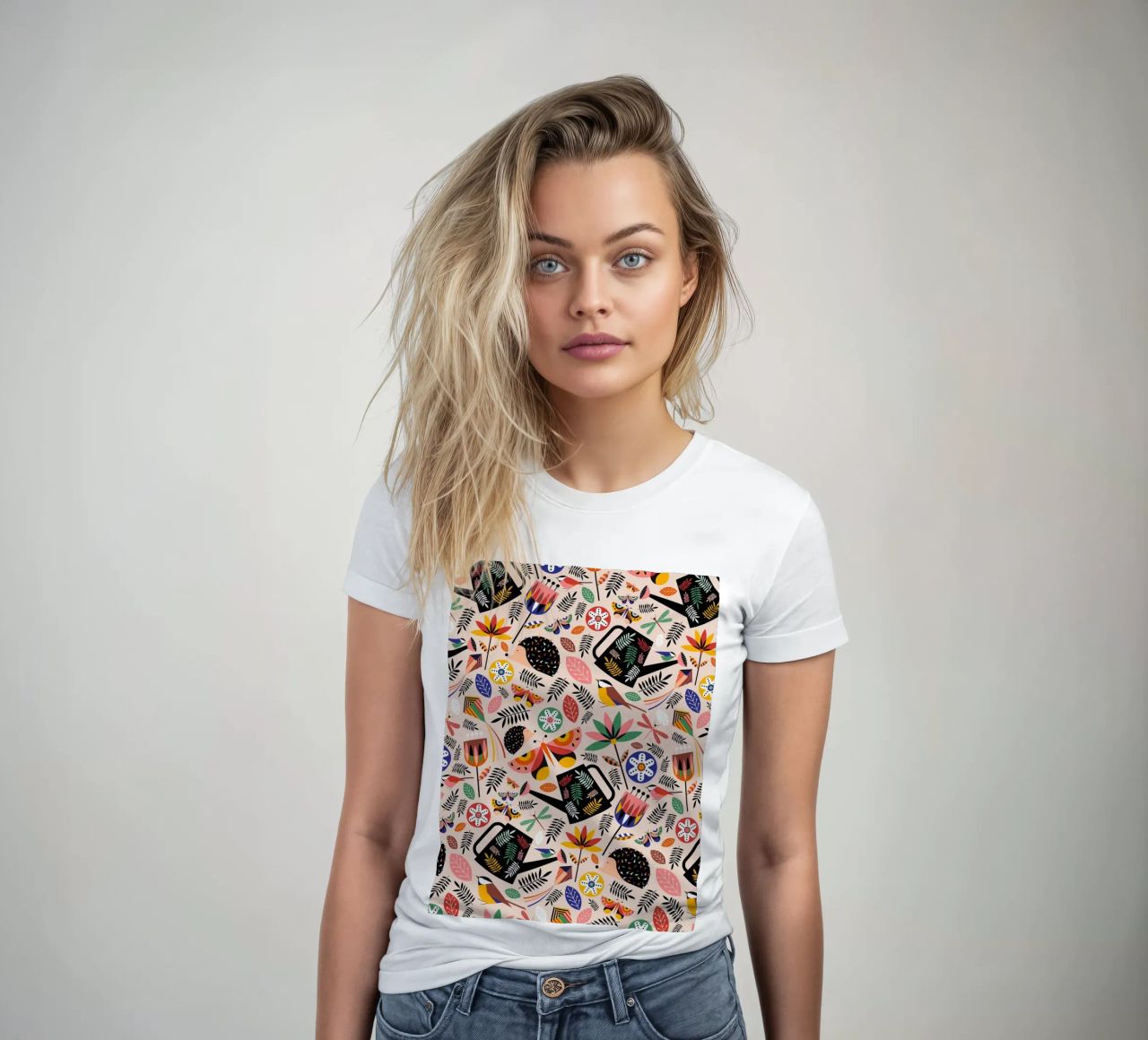 Spring Vibes dames t-shirt getailleerd van susanapaz