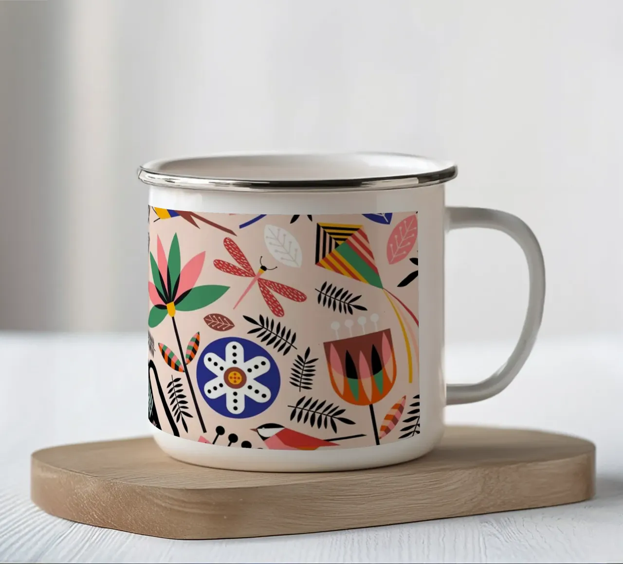 Spring Vibes enamel mug by susanapaz