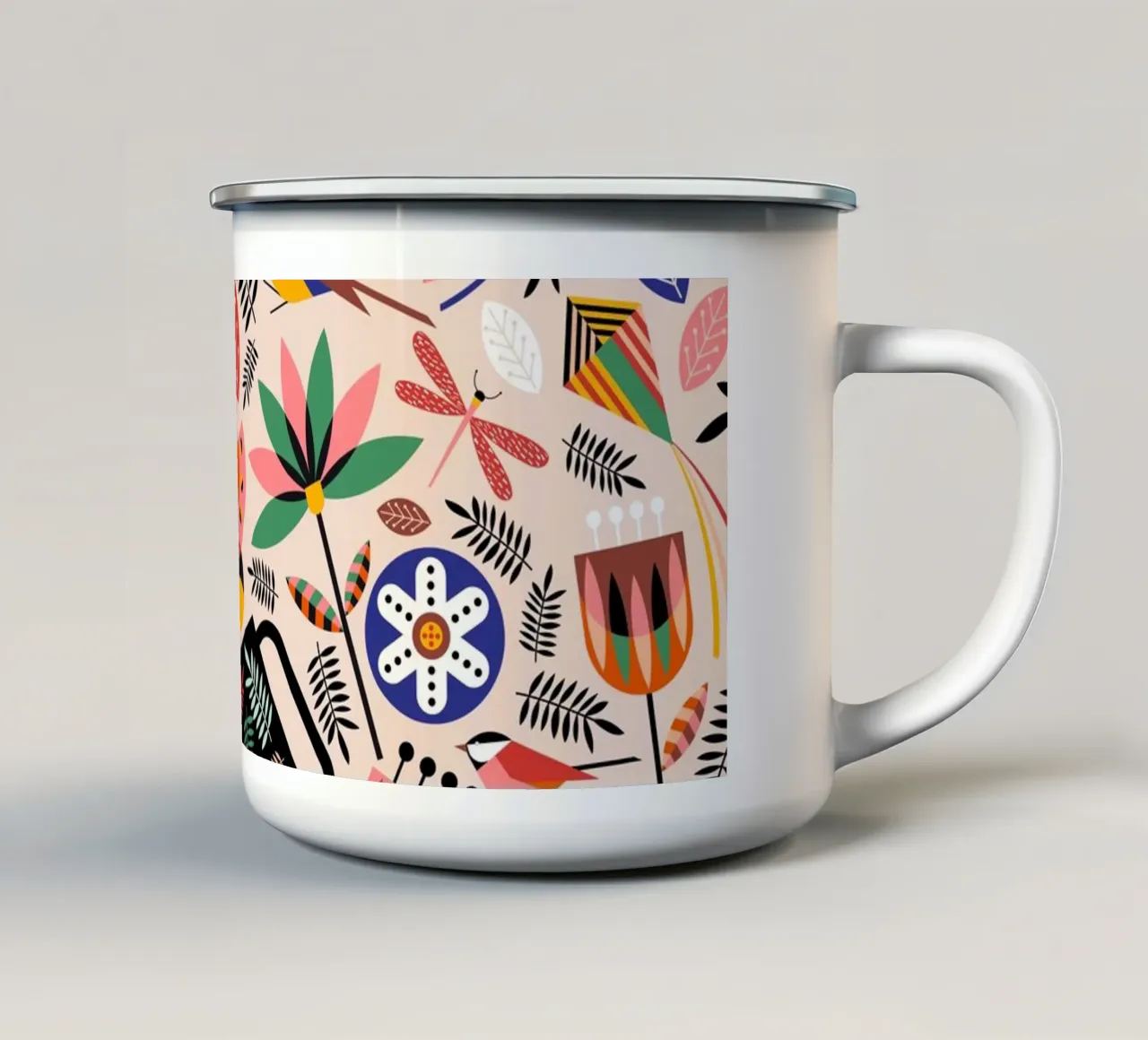 Spring Vibes Emaille Tasse von susanapaz
