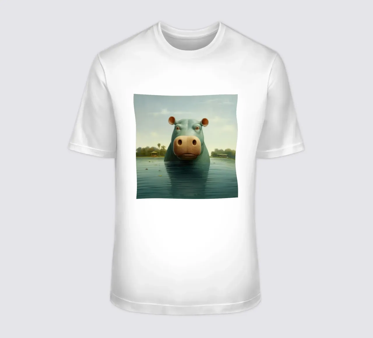 Ippopotamo minimo 2 t-shirt da Minimal Animal Art