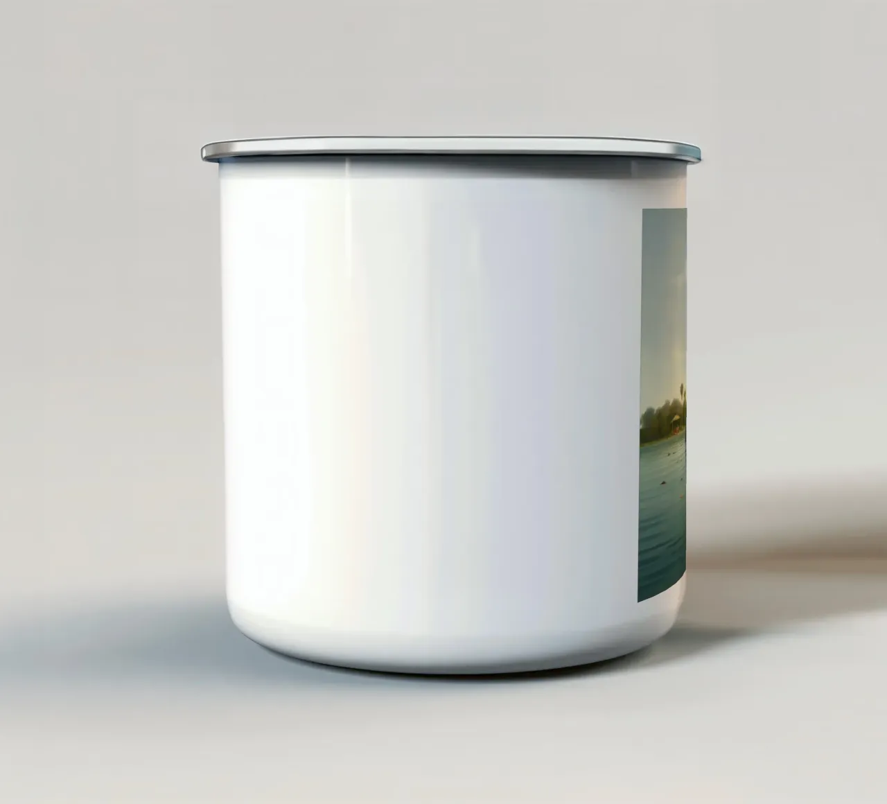 Ippopotamo minimo 2 tazza in smalto da Minimal Animal Art