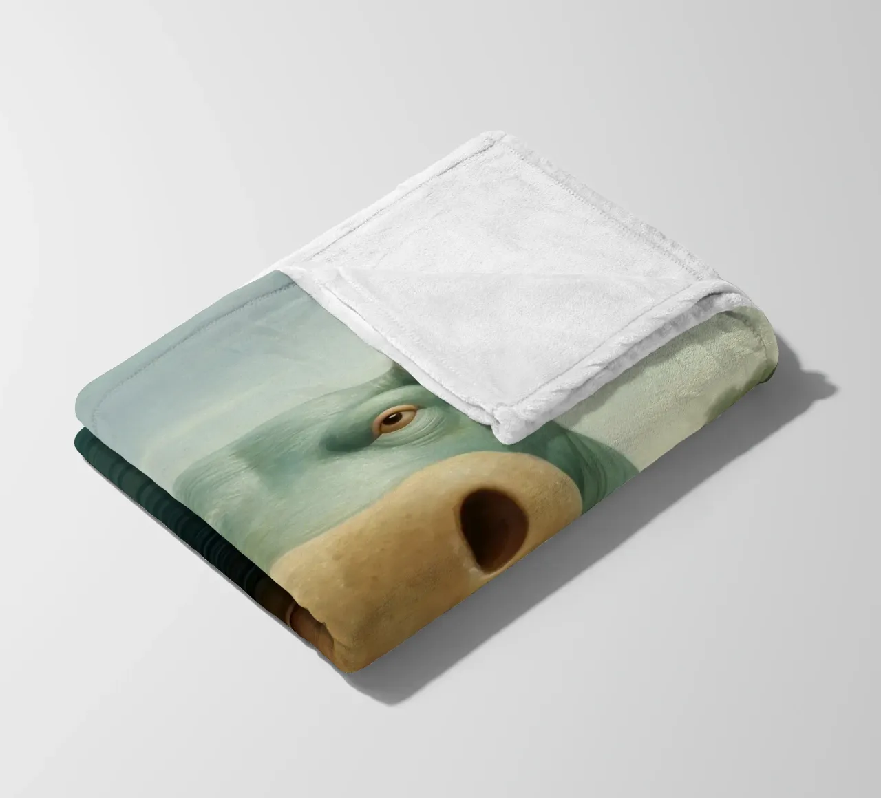 Ippopotamo minimo 2 coperta in pile da Minimal Animal Art